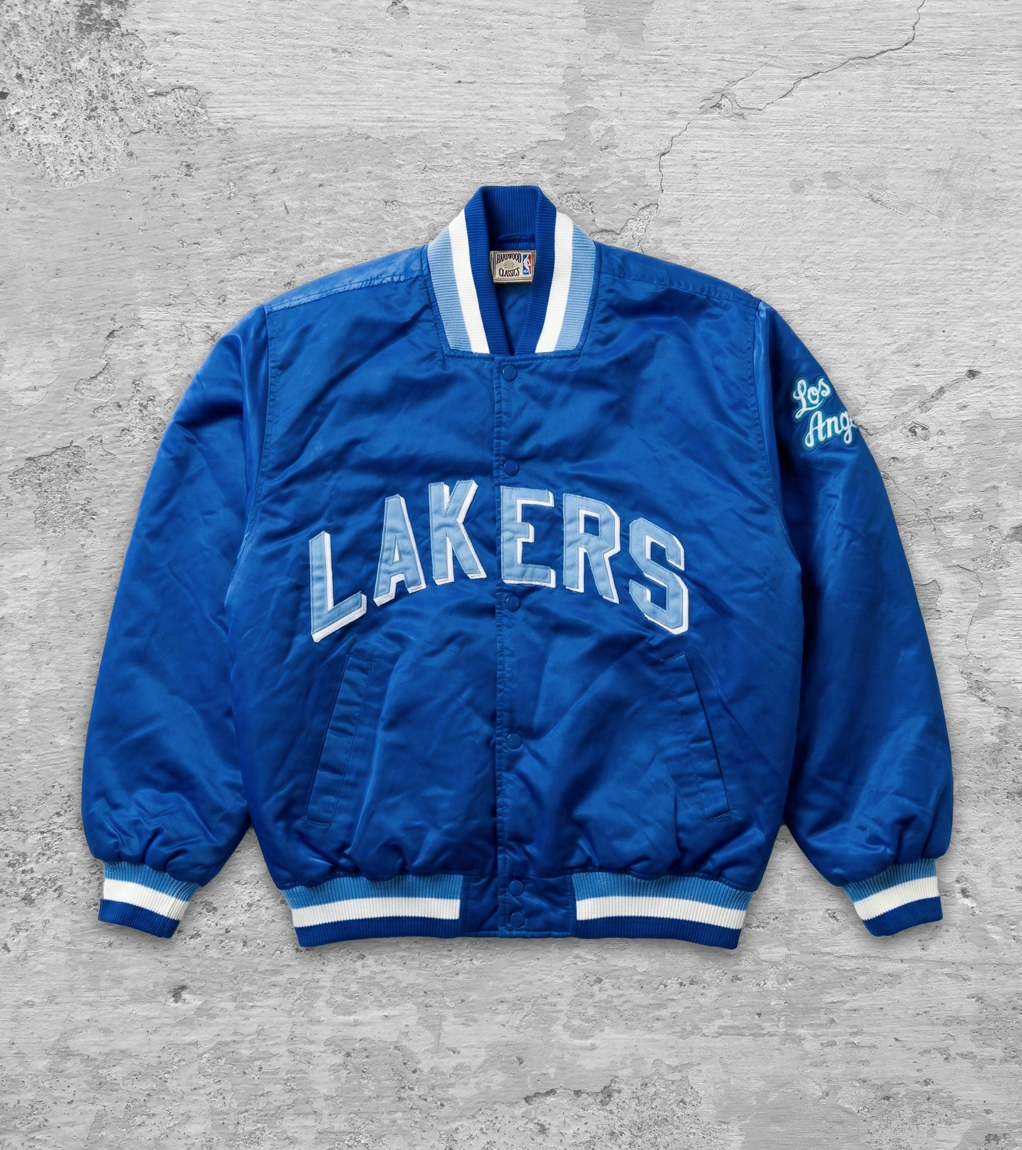 Majestic Vintage Lakers Blue Satin Varsity Jacket M Majestic NBA Size US L / EU 52-54 / 3 - 1 Thumbnail