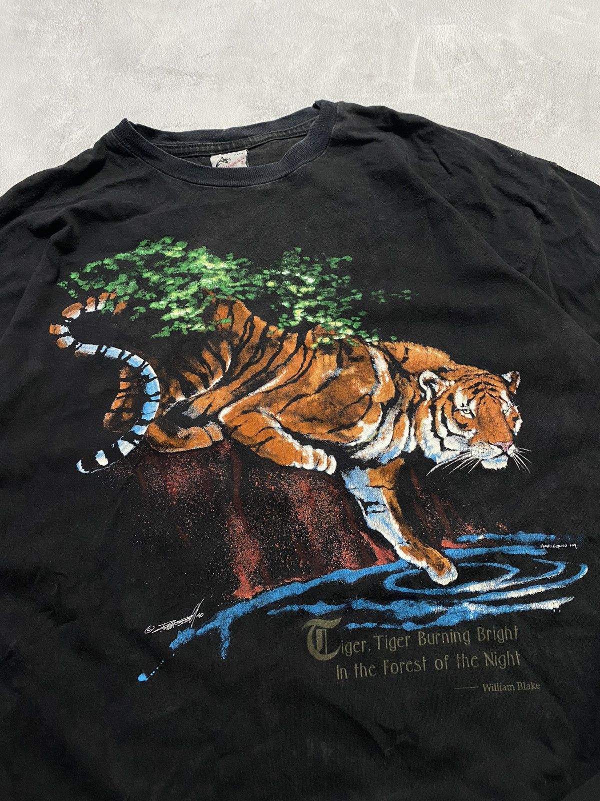 Vintage 🐅 Vintage T Shirt Animal Big Logo Graphic 90s Size US XXL / EU 58 / 5 - 2 Thumbnail