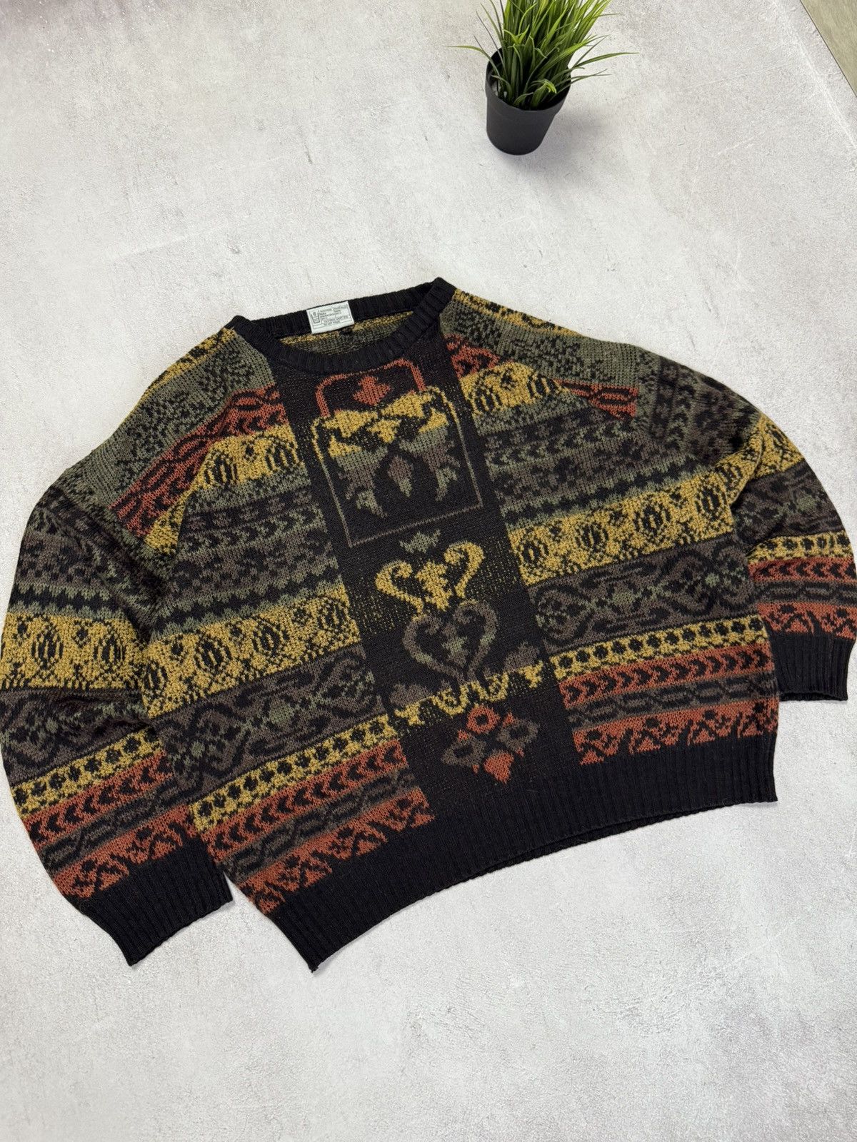Vintage SUPER SICK SWEATER KNIT WOOL BAGGY RETRO JAPANESE BALENCIAGA Size US M / EU 48-50 / 2 - 2 Thumbnail