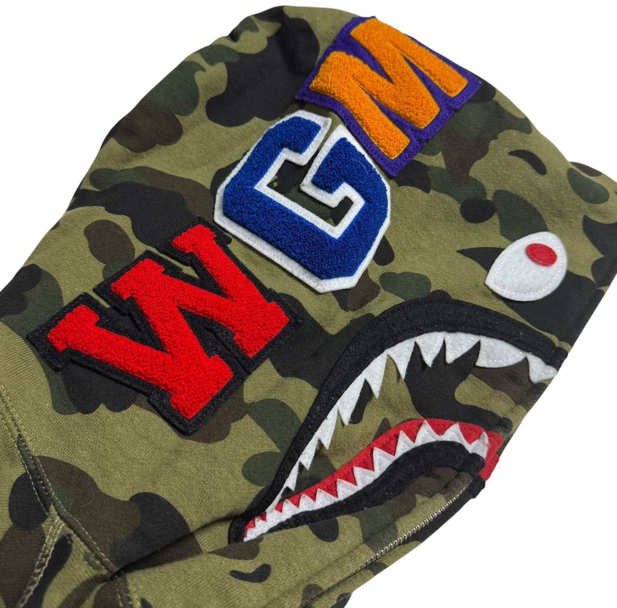 Bape BAPE Shark Full Zip Hoodie Green camo Size US M / EU 48-50 / 2 - 4 Thumbnail
