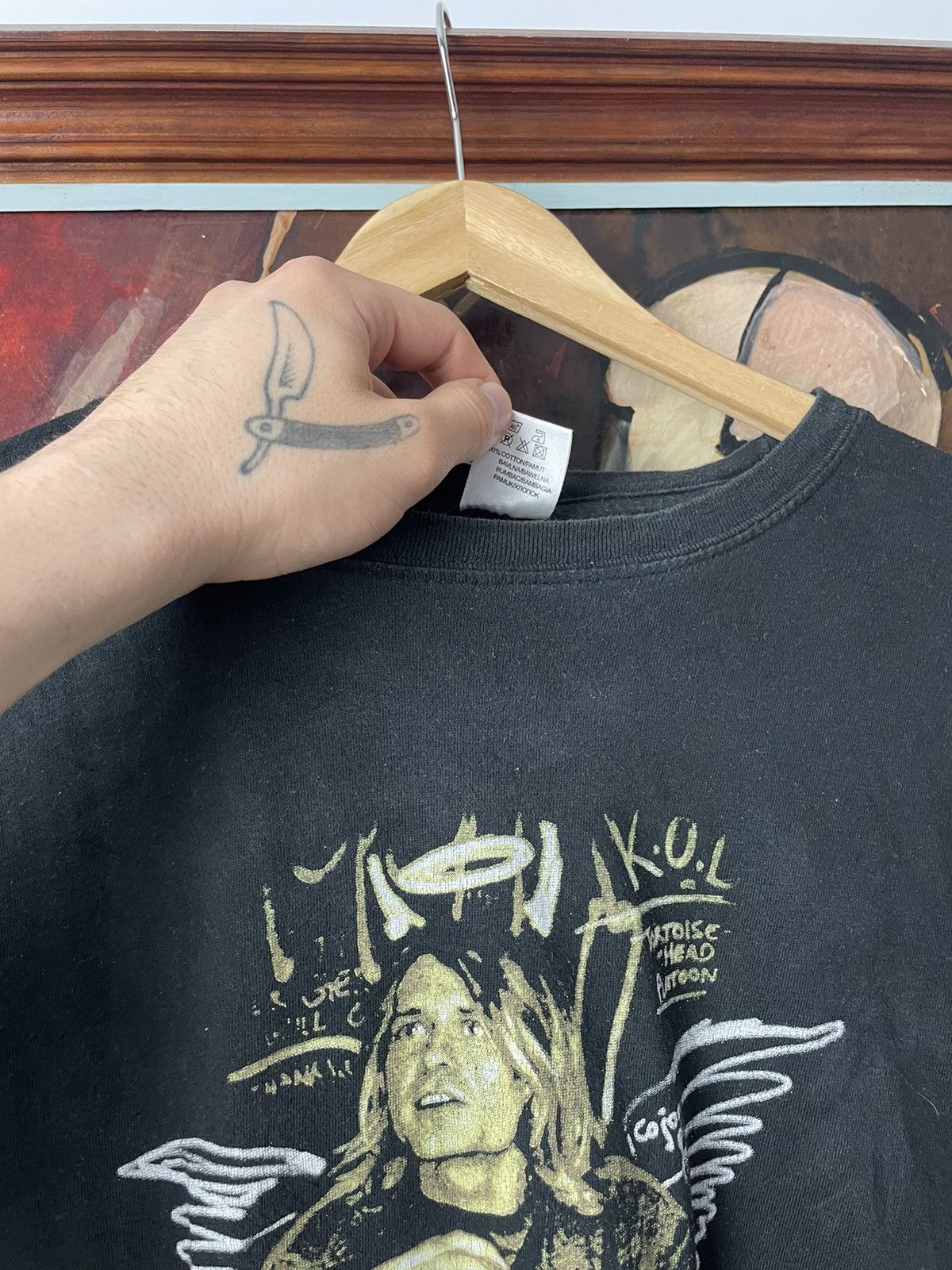 Band Tees Vintage Kurt Cobain Band Tee Nirvana Washed Angel Print Rare Size US L / EU 52-54 / 3 - 2 Thumbnail