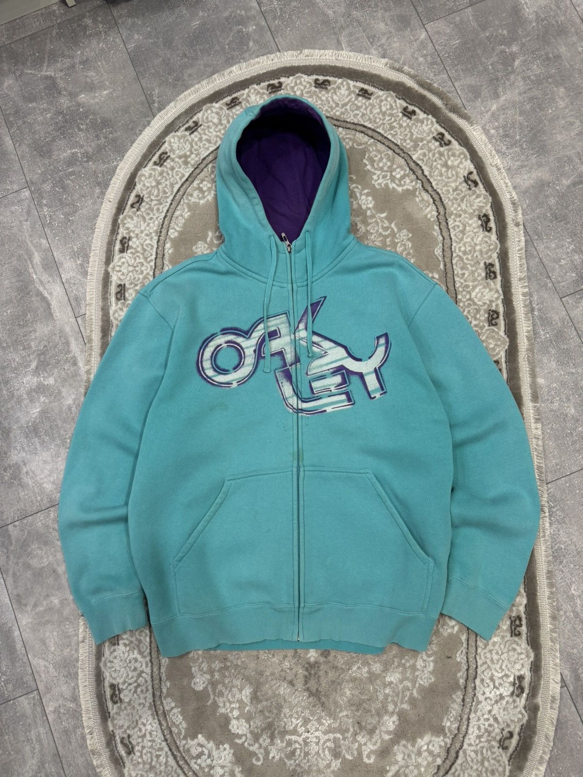 Oakley 💥 Vintage 00’s Oakley Zip Hoodie Central Logo Size US L / EU 52-54 / 3 - 1 Thumbnail