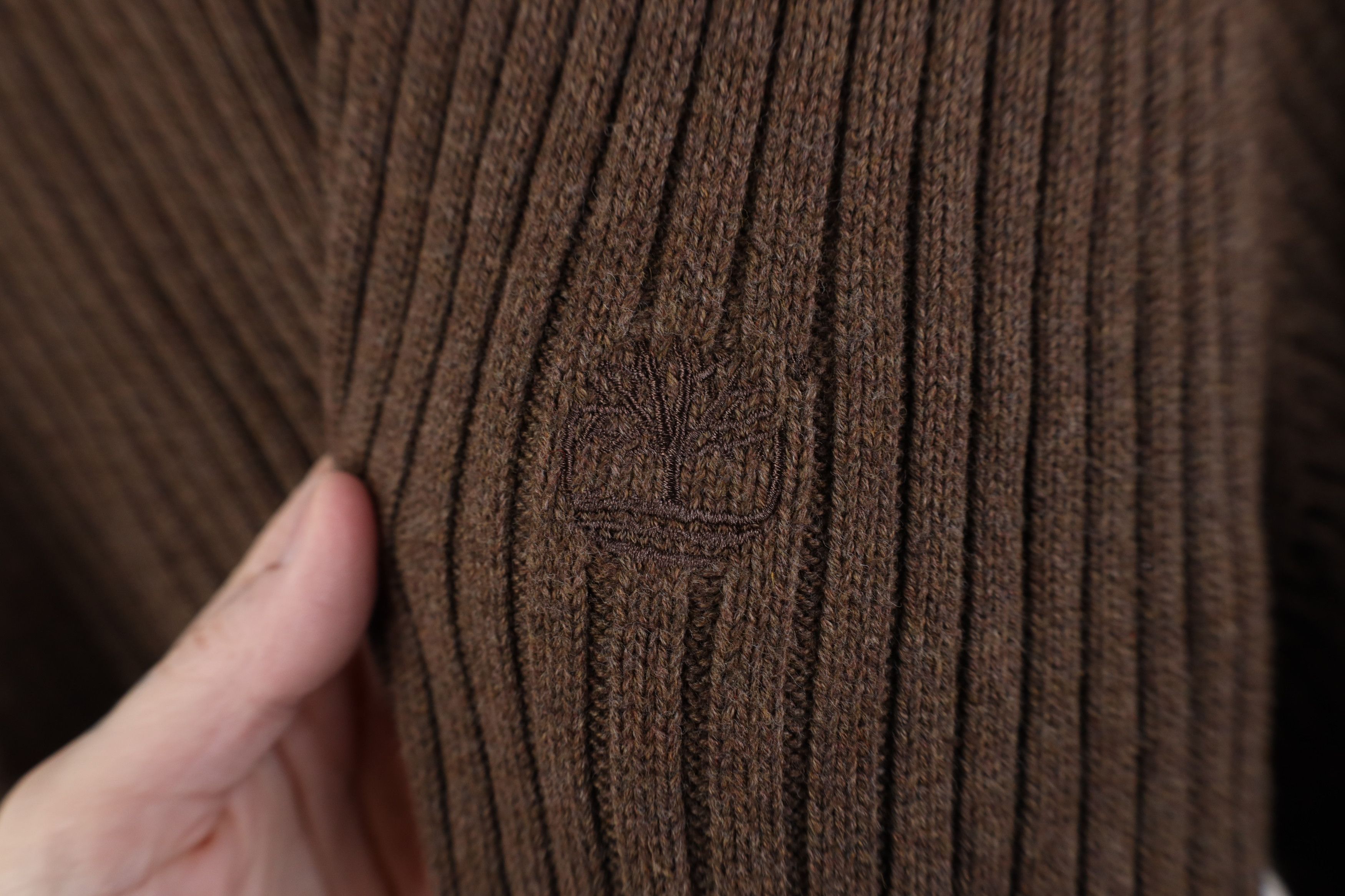 Timberland Vintage 90s Y2K Timberland Knit Commando Sweater Brown Size US XL / EU 56 / 4 - 4 Thumbnail
