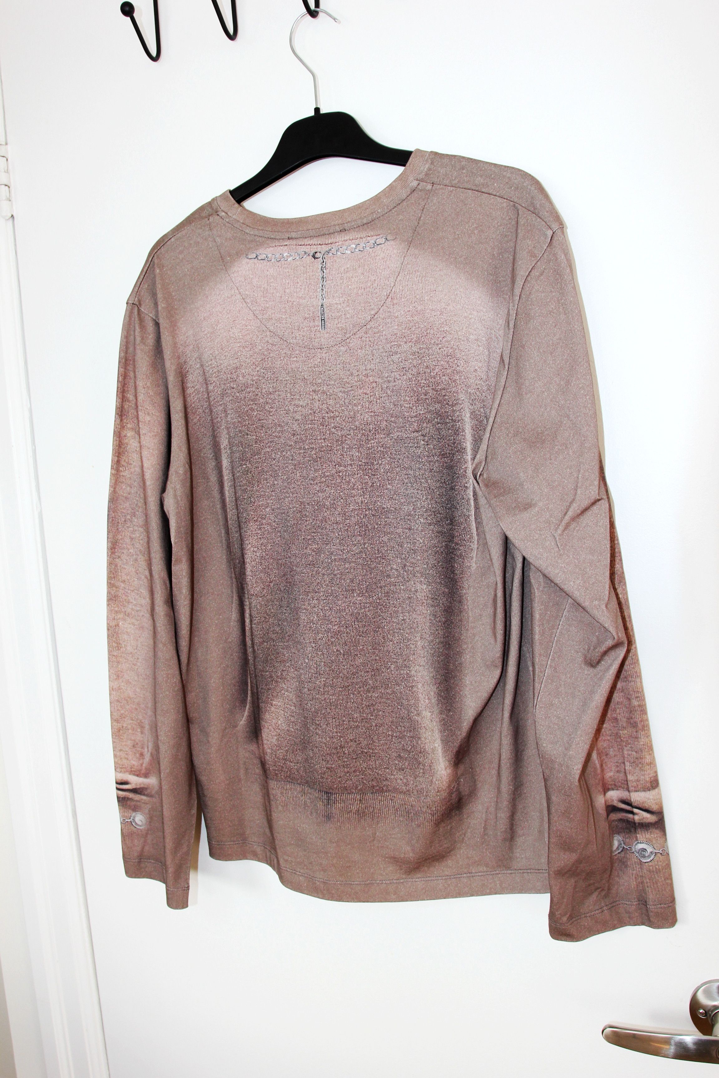 Marine Serre BNWT AW25 MARINE SERRE TROMPE L'OEIL KNIT JERSEY TSHIRT L Size US L / EU 52-54 / 3 - 7 Thumbnail
