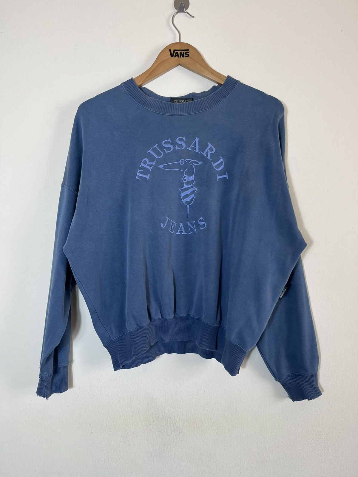 Trussardi Trussardi Jeans Distressed Sweatshirt Size US XS / EU 42 / 0 - 3 Thumbnail