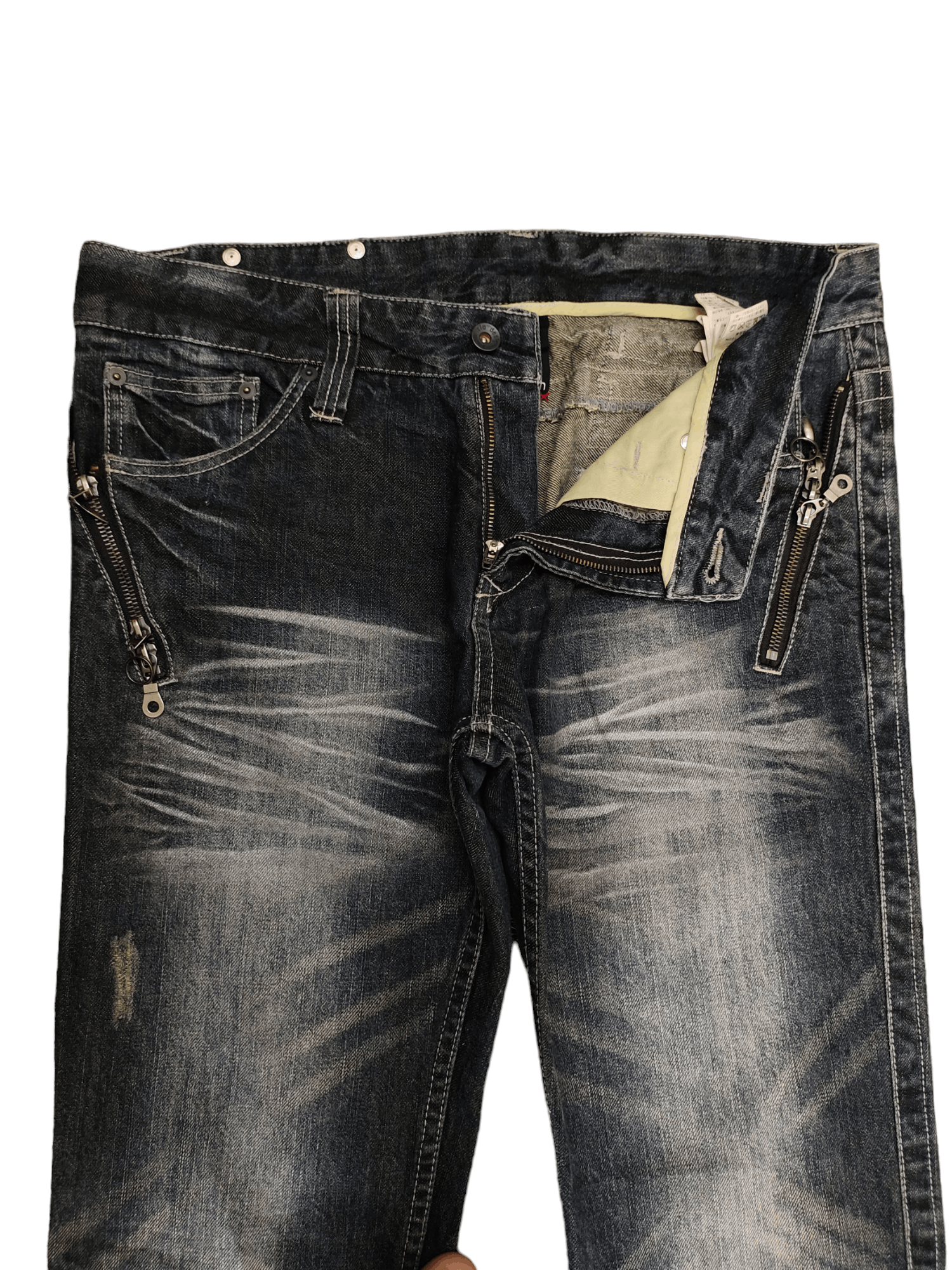 semanticdesign Flare Jeans Semantic Design Distress Faded Bootcut Denim Size US 34 / EU 50 - 10 Thumbnail