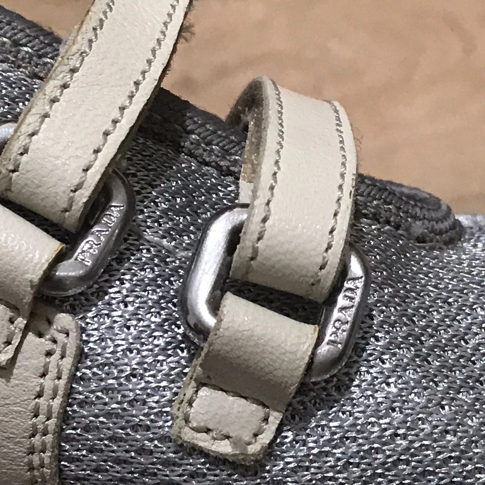 Prada Prada Womens Sneaker Americas Cup Silver Lace Up Shoes 6,5US Size US 6.5 / IT 36.5 - 6 Thumbnail