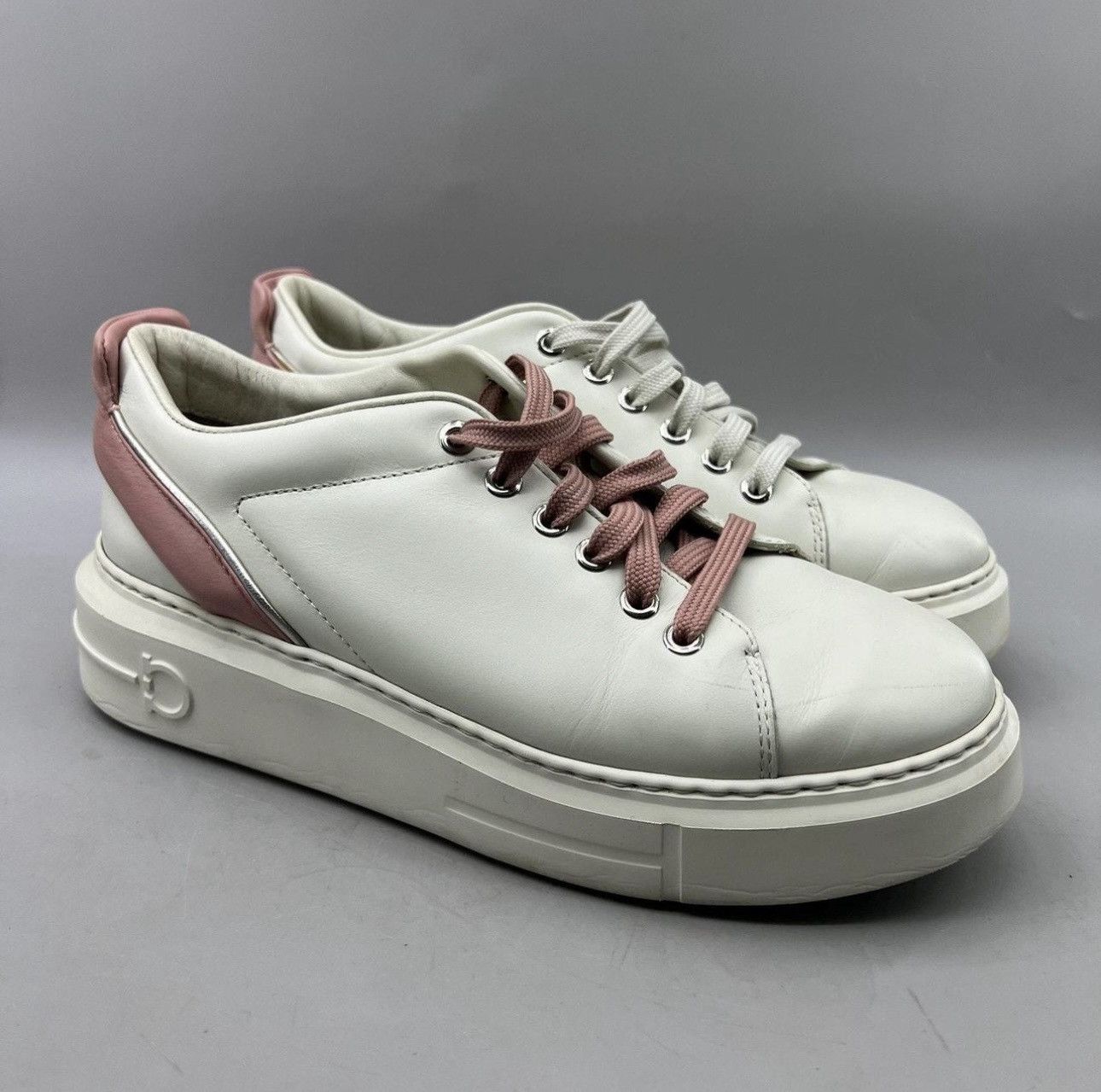 Salvatore Ferragamo Salvatore Ferragamo Senise Gancini leather women's sneakers. Size US 7.5 / IT 37.5 - 1 Thumbnail