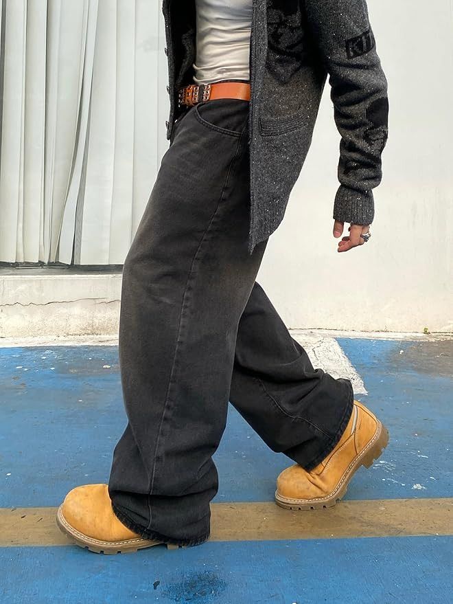 Jean (Quality) Japanese inspired wide leg mud wash jeans Size US 34 / EU 50 - 3 Thumbnail