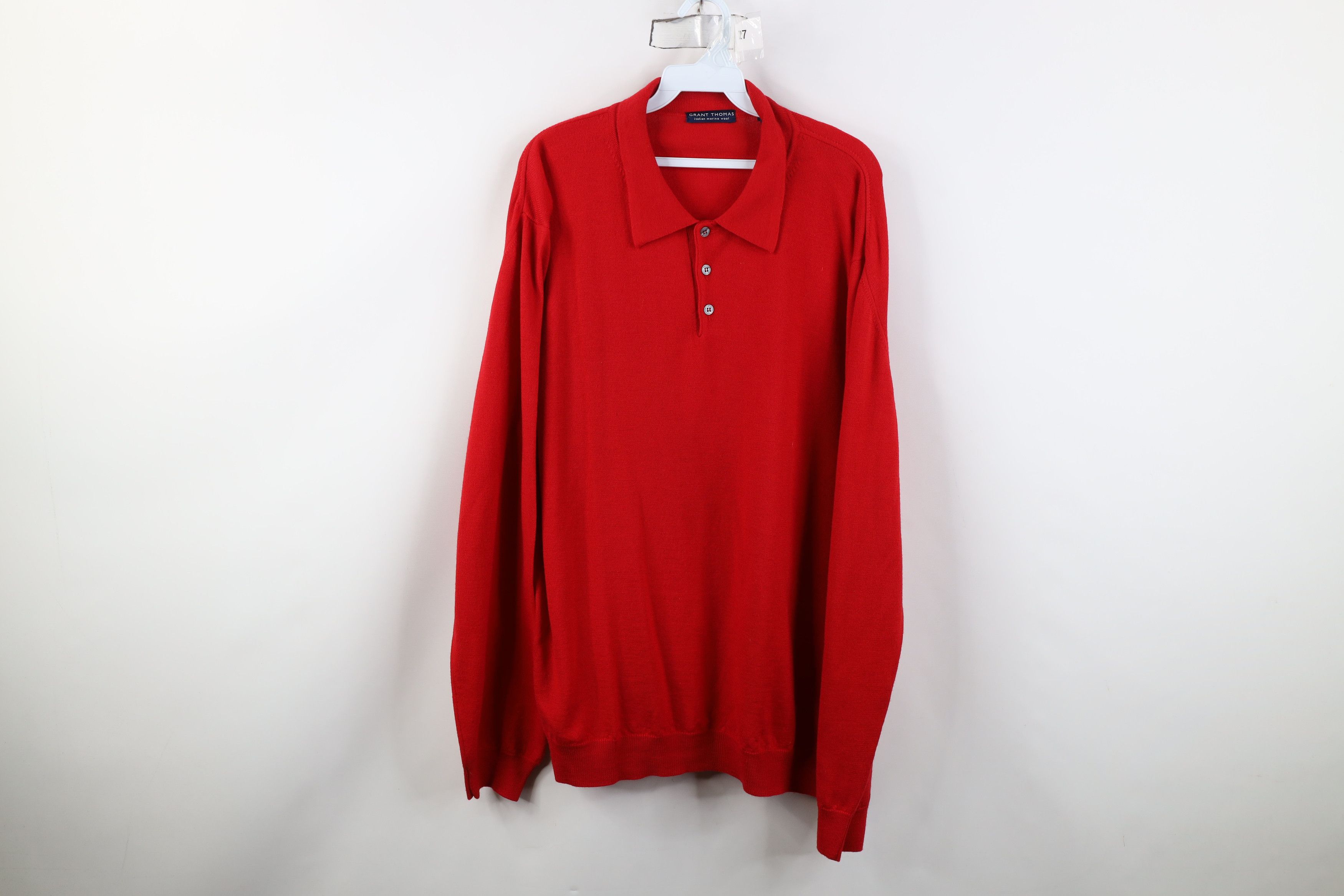 Vintage Vintage 90s Streetwear Merino Wool Knit Collared Sweater Size US XXL / EU 58 / 5 - 1 Thumbnail