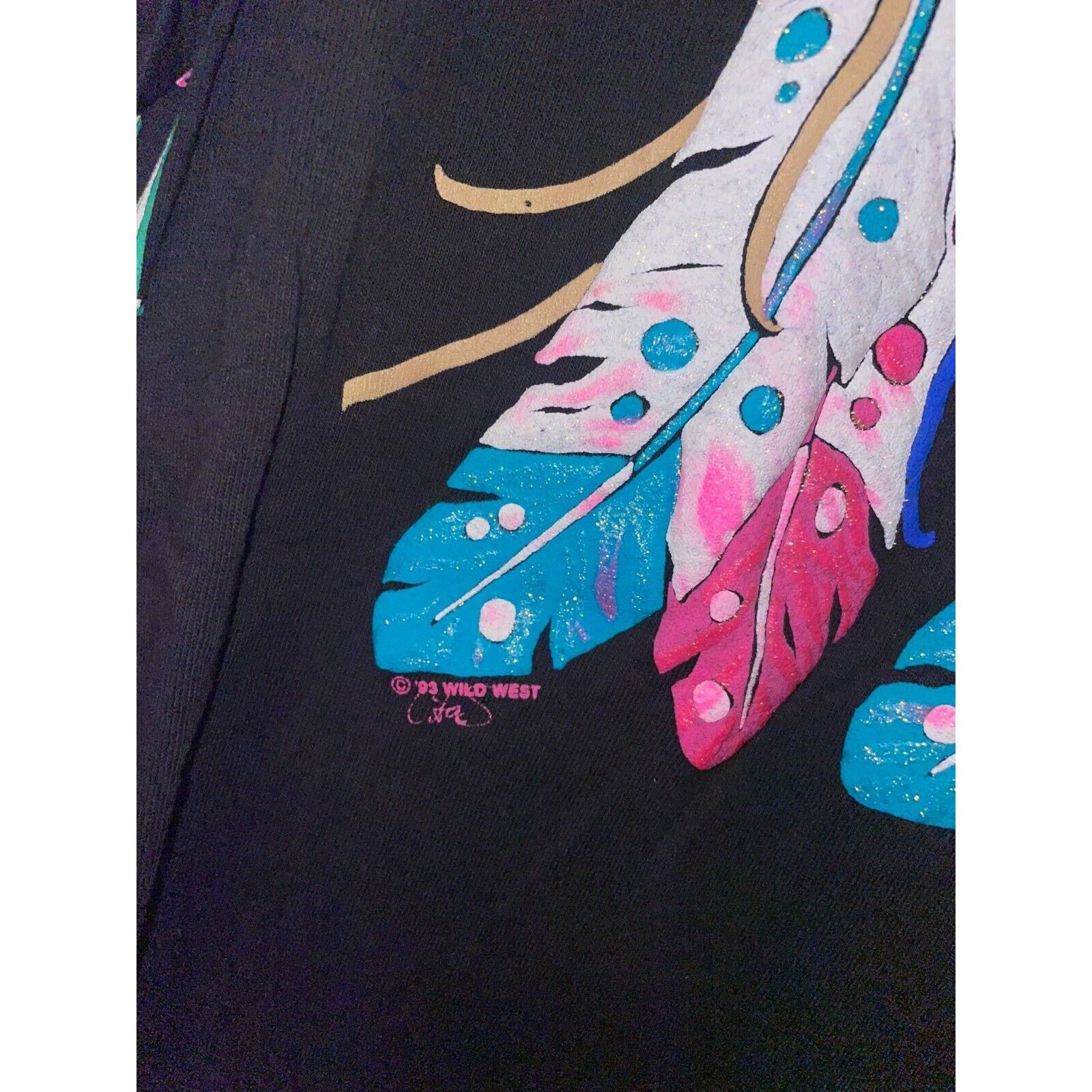 Vintage Vintage Test Print Shirt Sweet Pea 94 Western Black L Tee Size US L / EU 52-54 / 3 - 5 Thumbnail