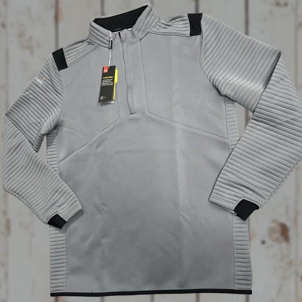 Under Armour Under Armour Jacket Mens L Gray 1/4 Zip Pullover Storm Golf Daytona Embroidered Size US L / EU 52-54 / 3 - 1 Thumbnail