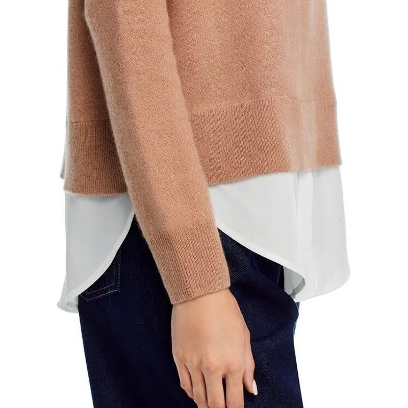 Bloomingdale's C by Bloomingdale's Women Cashmere Layered Sweater Size S Size S / US 4 / IT 40 - 5 Thumbnail