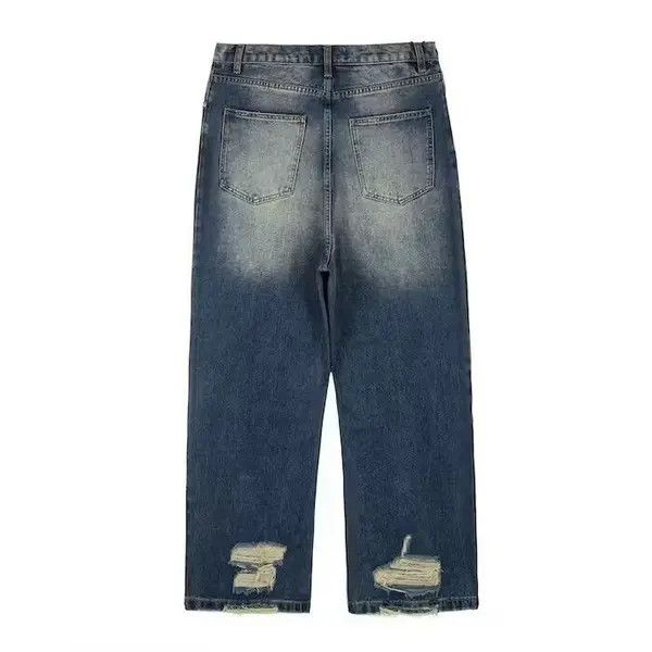 Japanese Brand Ripped Hole Baggy jeans Size US 34 / EU 50 - 3 Thumbnail