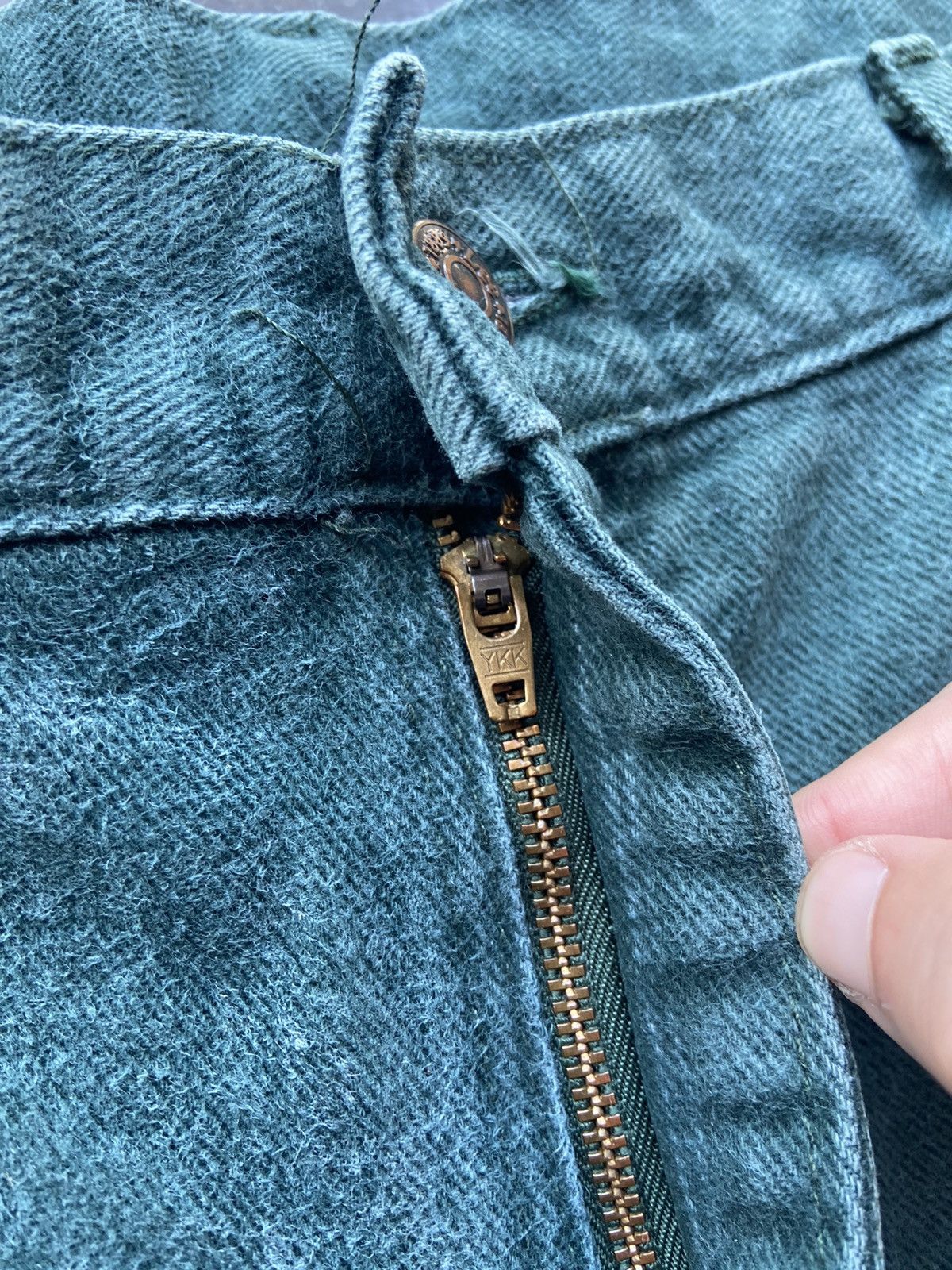 Lee Crazy Vintage Baggy 90’s Forest Green Lee Jeans 36x30 Size US 36 / EU 52 - 6 Thumbnail
