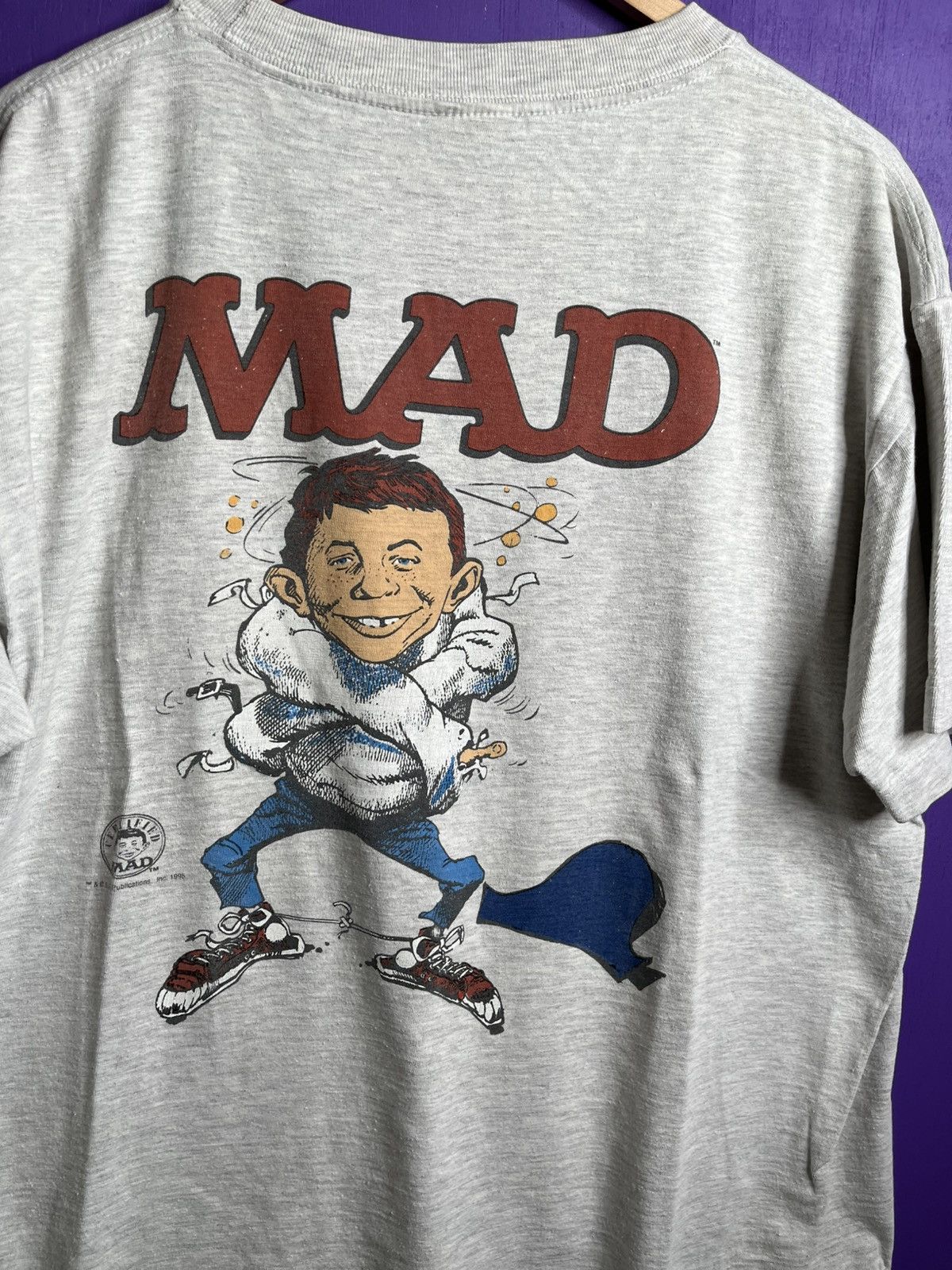 Vintage Vintage 1995 Mad comics straitjacket t-shirt Size US XL / EU 56 / 4 - 3 Thumbnail