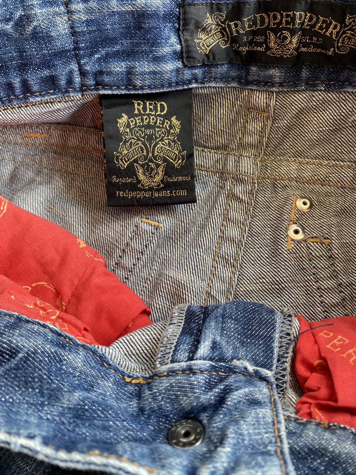 Hysteric Glamour × If Six Was Nine × Japanese Brand Baggy Flare Japan Red Pepper Low Rise Wide Leg Size US 29 - 12 Thumbnail