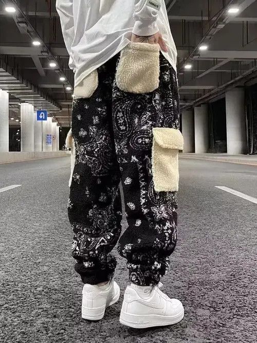 Other Paisley Bandana Graphic Fleece Trousers Joggers Pants Size US 32 / EU 48 - 3 Thumbnail