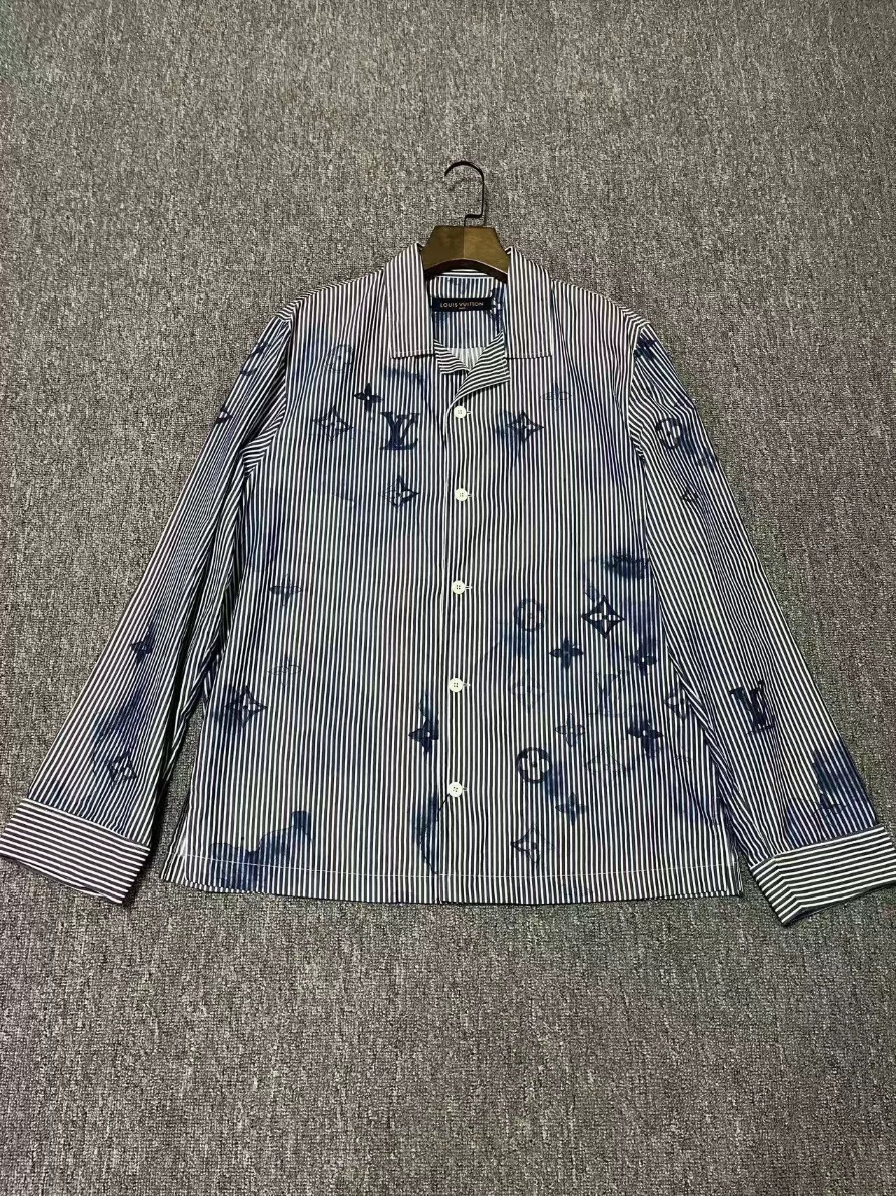 Louis Vuitton Ink Logo Striped Shirt