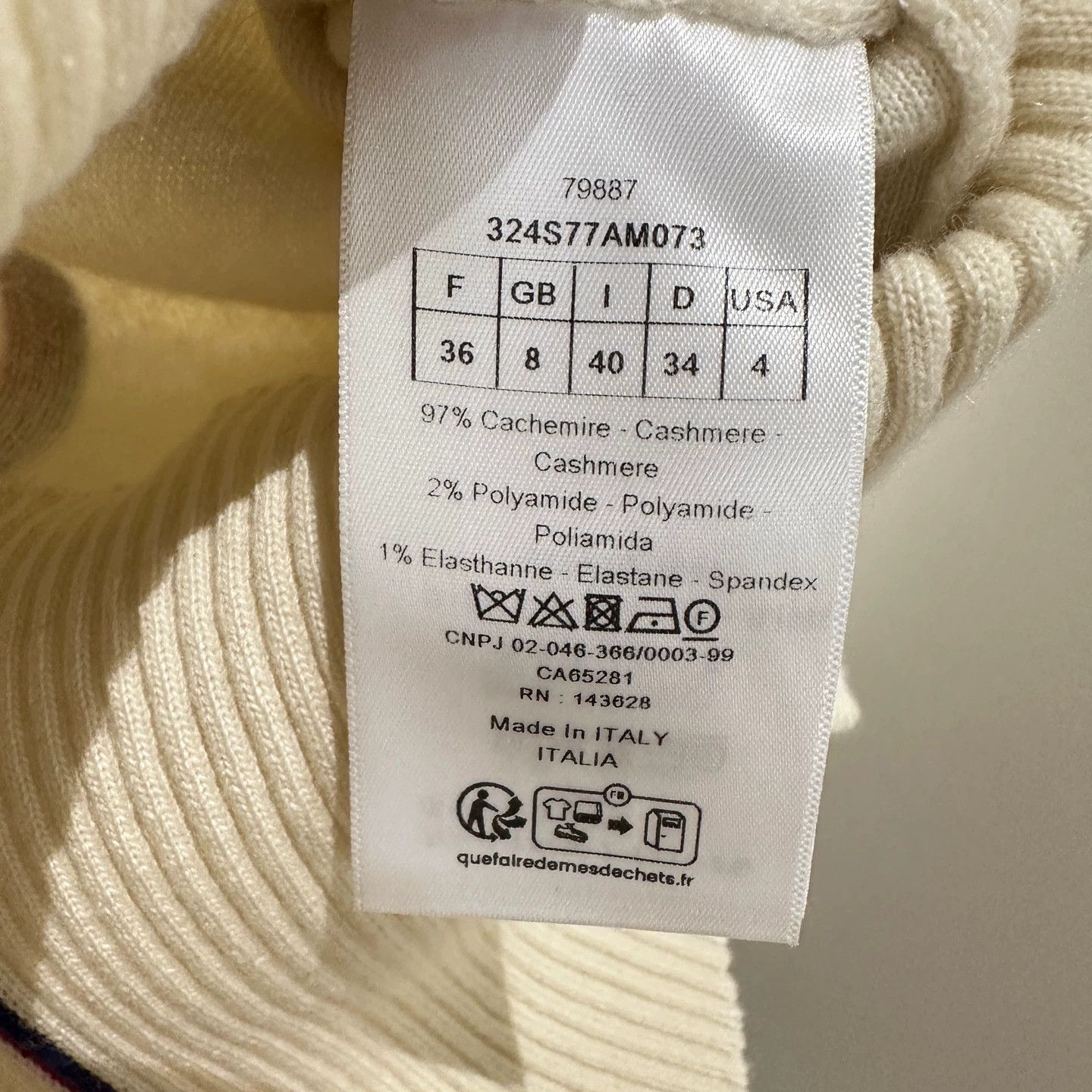Christian Dior Monsieur Dior May240 Ski Logo Stand Collar Cashmere Knit 36 Size XS / US 0-2 / IT 36-38 - 4 Thumbnail