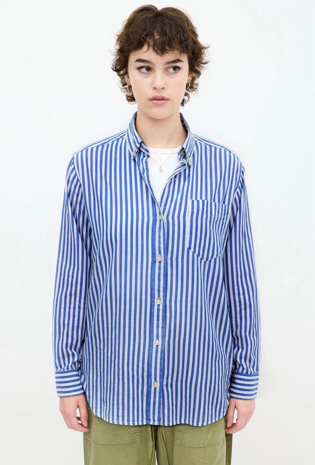 Isabel Marant Isabel Marant Long Sleeve Buttons Shirt Blue & White Striped Size XS / US 0-2 / IT 36-38 - 1 Thumbnail