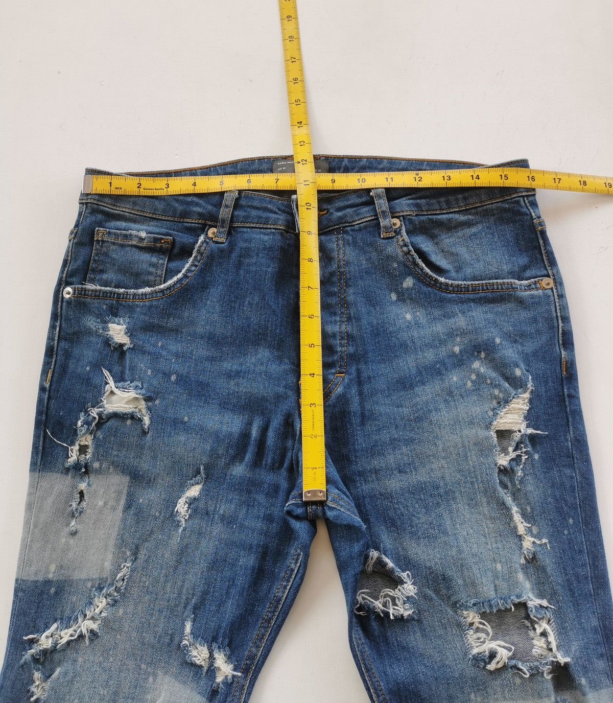 Seditionaries Thrashed Punk Zipper Text Distressed Zara Jeans Size US 32 / EU 48 - 12 Thumbnail