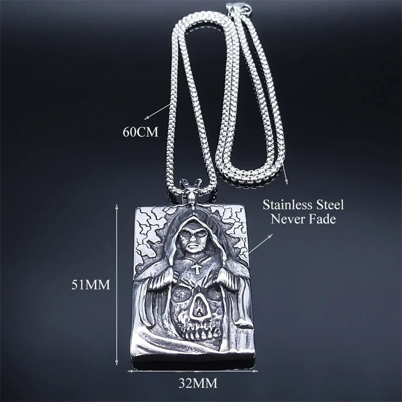 Jewelry Masked Cross Skeleton Skull Necklace Size ONE SIZE - 6 Thumbnail