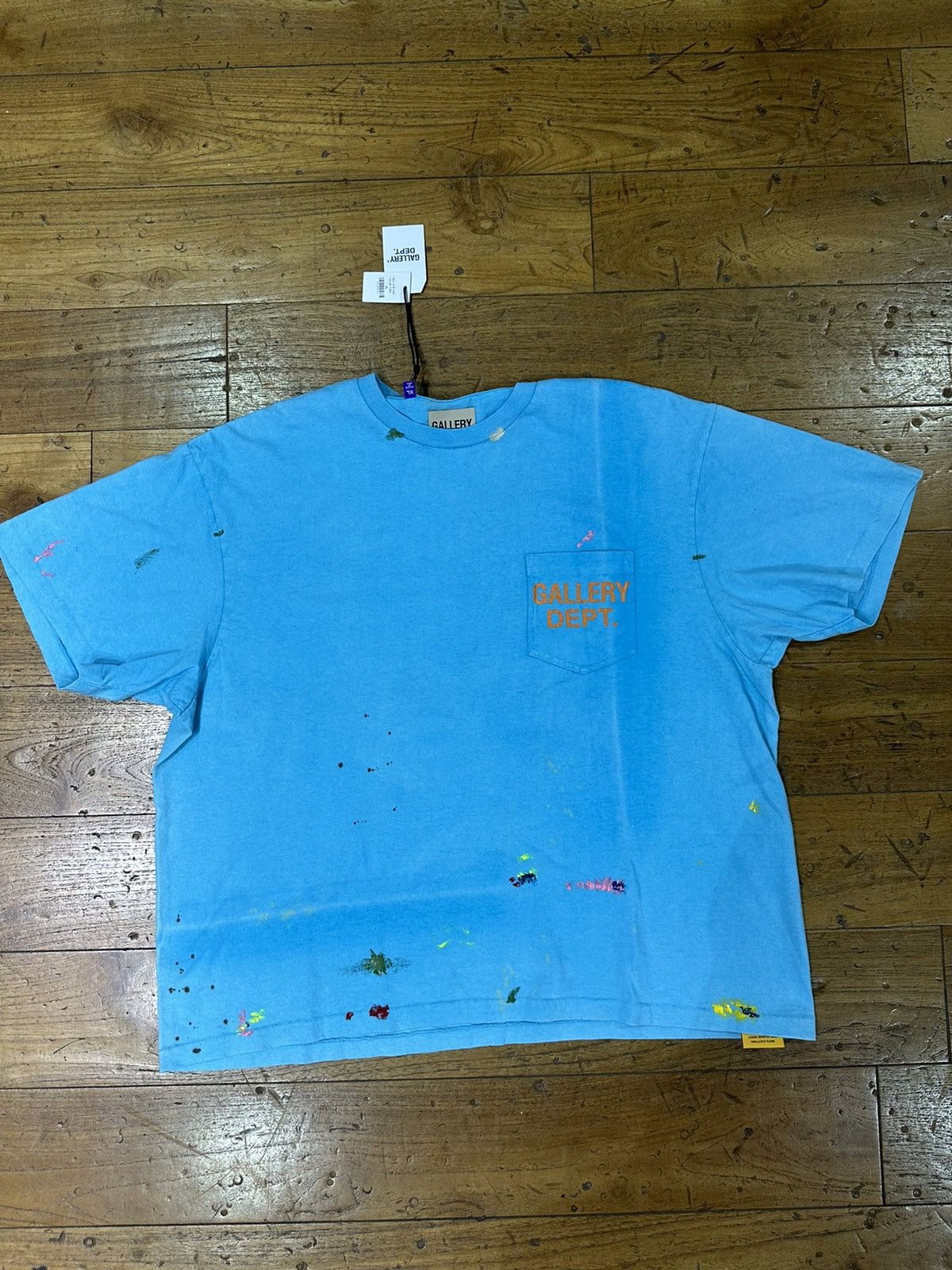 image of Gallery Dept Painted Tee in Blue, Men's (Size XL)