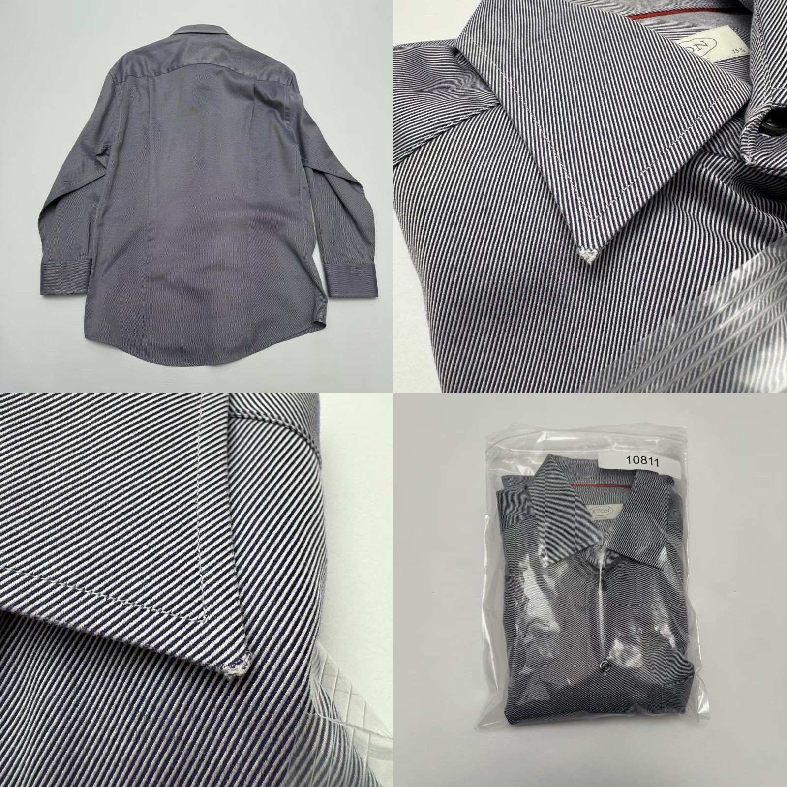 Eton Eton Contemporary Dress Shirt Navy Striped Casual 15.5 39 15.5 Business Long Sleeve Mens Shirt Size US L / EU 52-54 / 3 - 9 Thumbnail