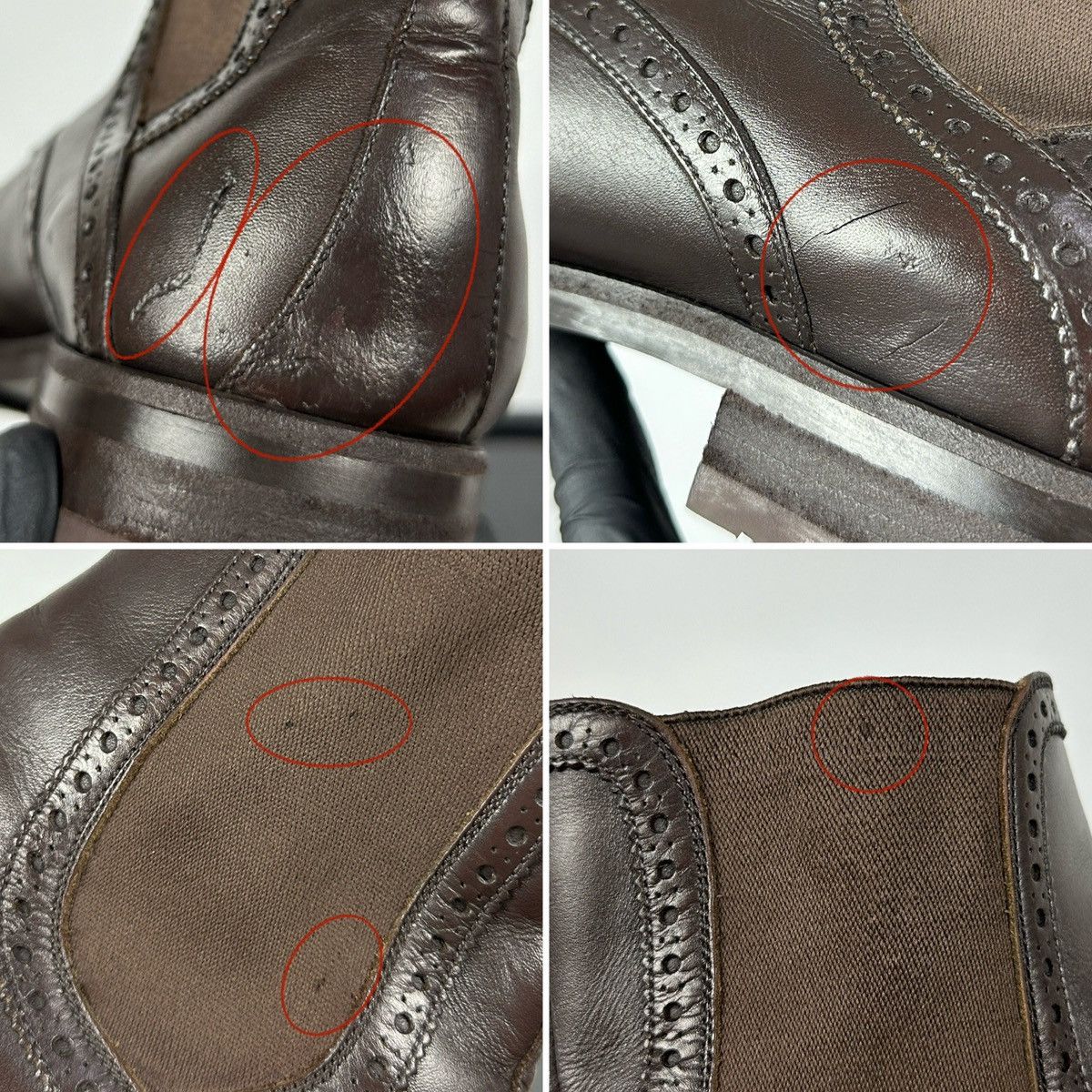 Louis Vuitton Louis Vuitton Brown Leather Chelsea Wingtip Brogue Boots Size US 12 / EU 45 - 25 Thumbnail