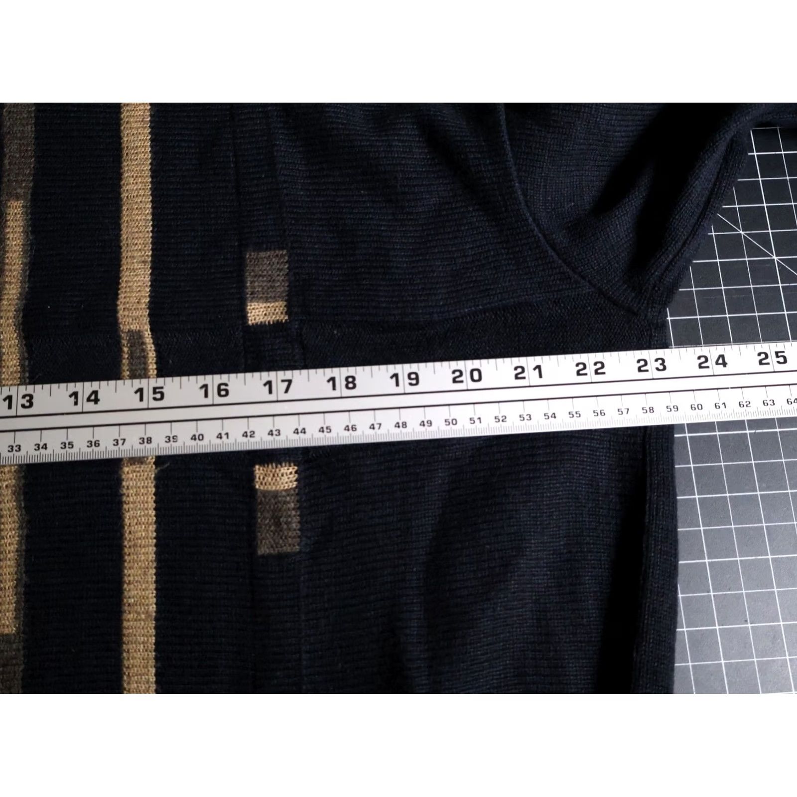 Vintage VINTAGE Cooper 90s Geometric Knit Sweater Mens XL Black Brown Crew Neck Pullover Size US XL / EU 56 / 4 - 5 Thumbnail