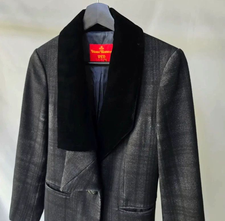 Vivienne Westwood Black checkered wool coat