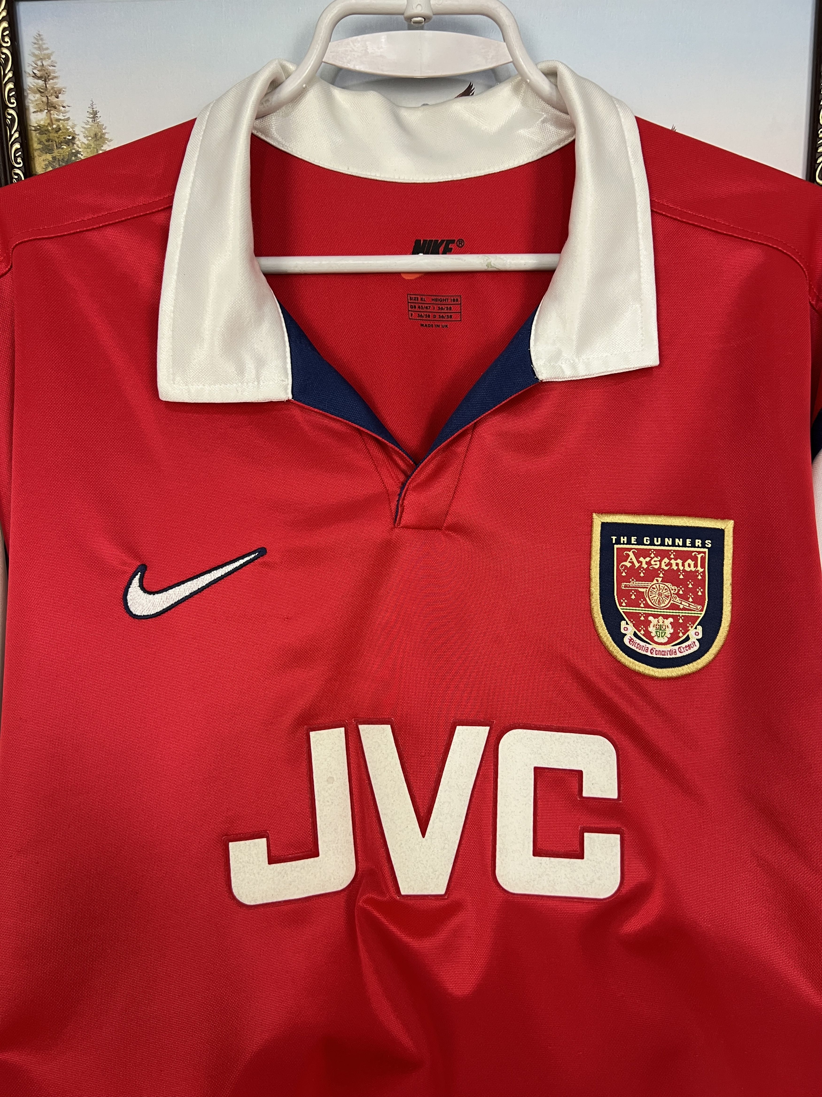 Nike Arsenal Home football shirt 1998 Soccer Nike Jersey Mens Size US XL / EU 56 / 4 - 3 Thumbnail