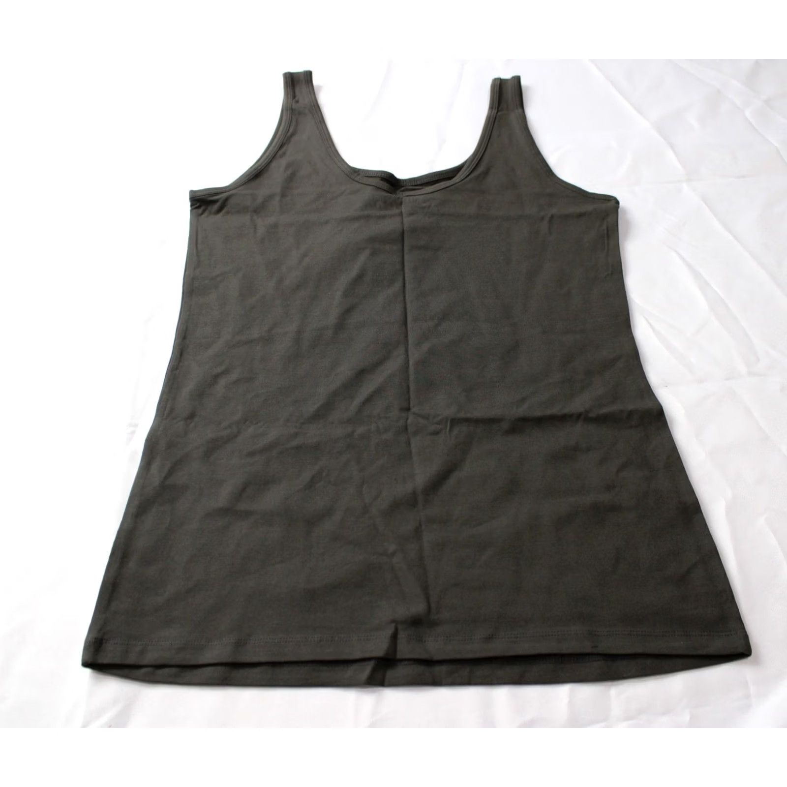 Vintage Maurices Women's Tank Top Solid Scoop Neck Tunic Gray Large NWT JT8 Built-In Stretch Size L / US 10 / IT 46 - 3 Thumbnail