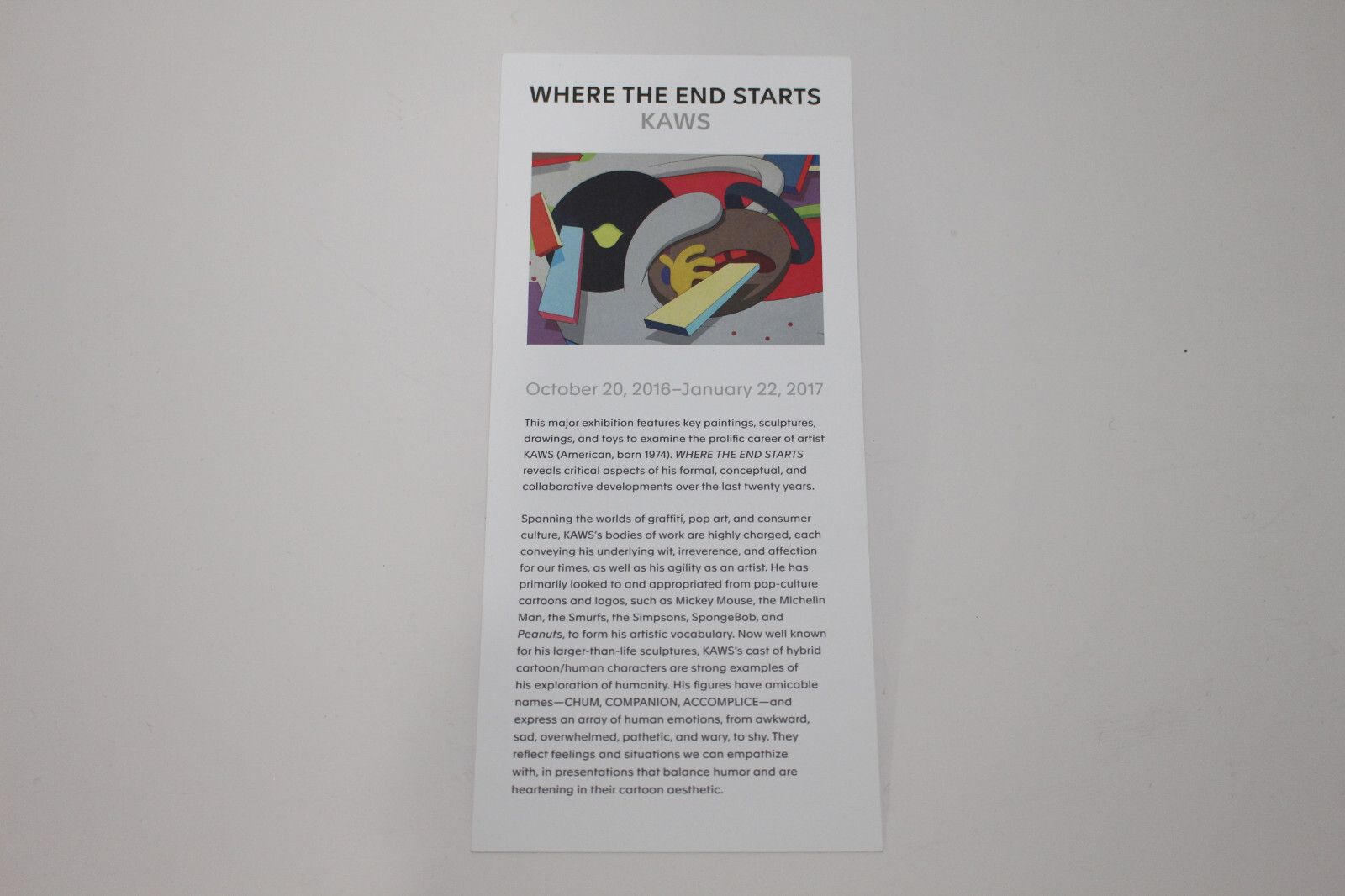 Kaws KAWS Where the End Starts Postcard + Museum Pamphlet Brochu Size ONE SIZE - 8 Thumbnail