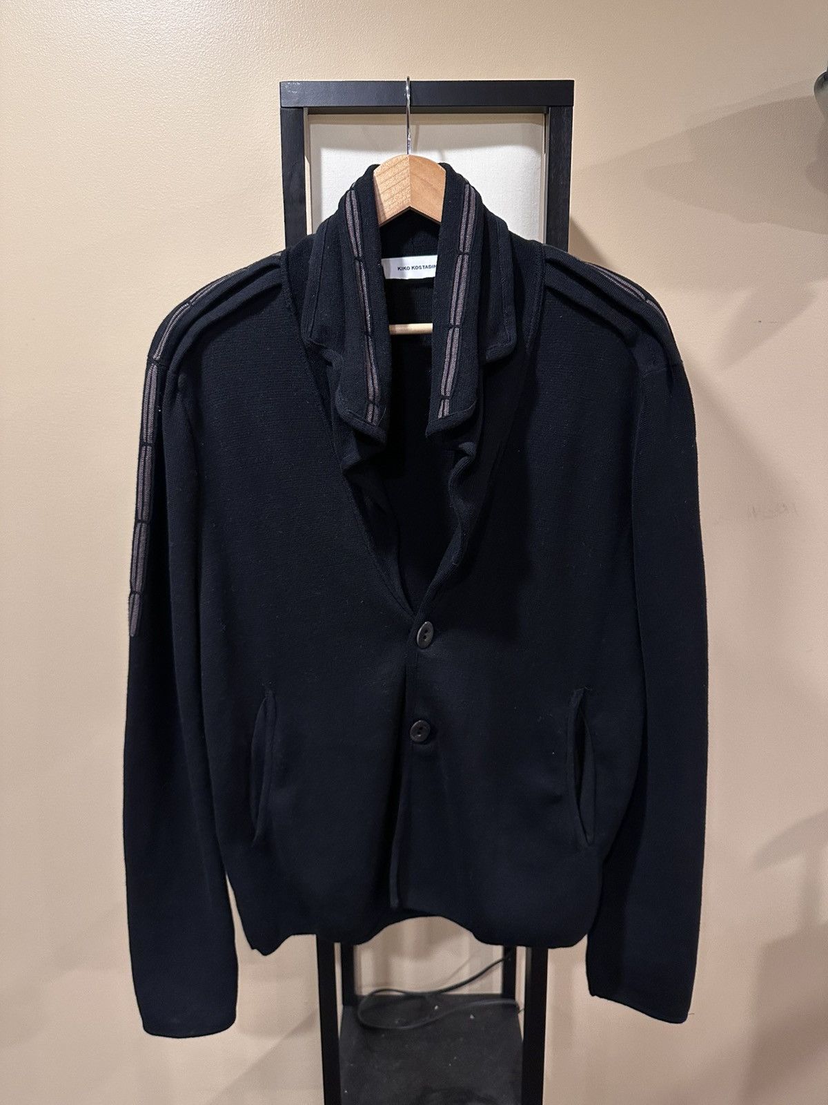 Kiko Kostadinov Kiko Kostadinov Black Oval Button Up Sweater Cardigan Size US S / EU 44-46 / 1 - 13 Thumbnail