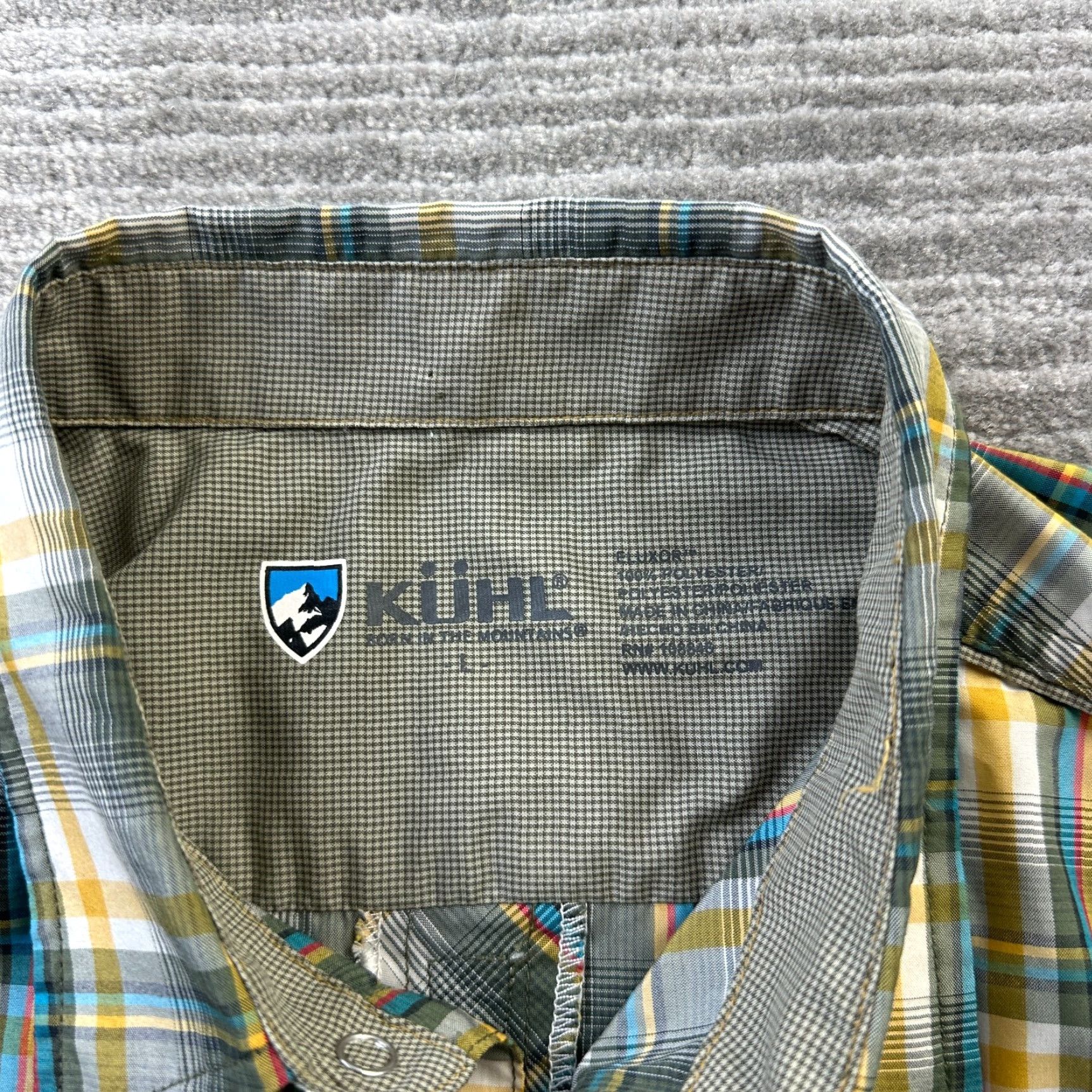 Vintage Kuhl Shirt Mens Large Yellow Western Pearl Snap Outdoors Hiking Shirt Size US L / EU 52-54 / 3 - 7 Thumbnail