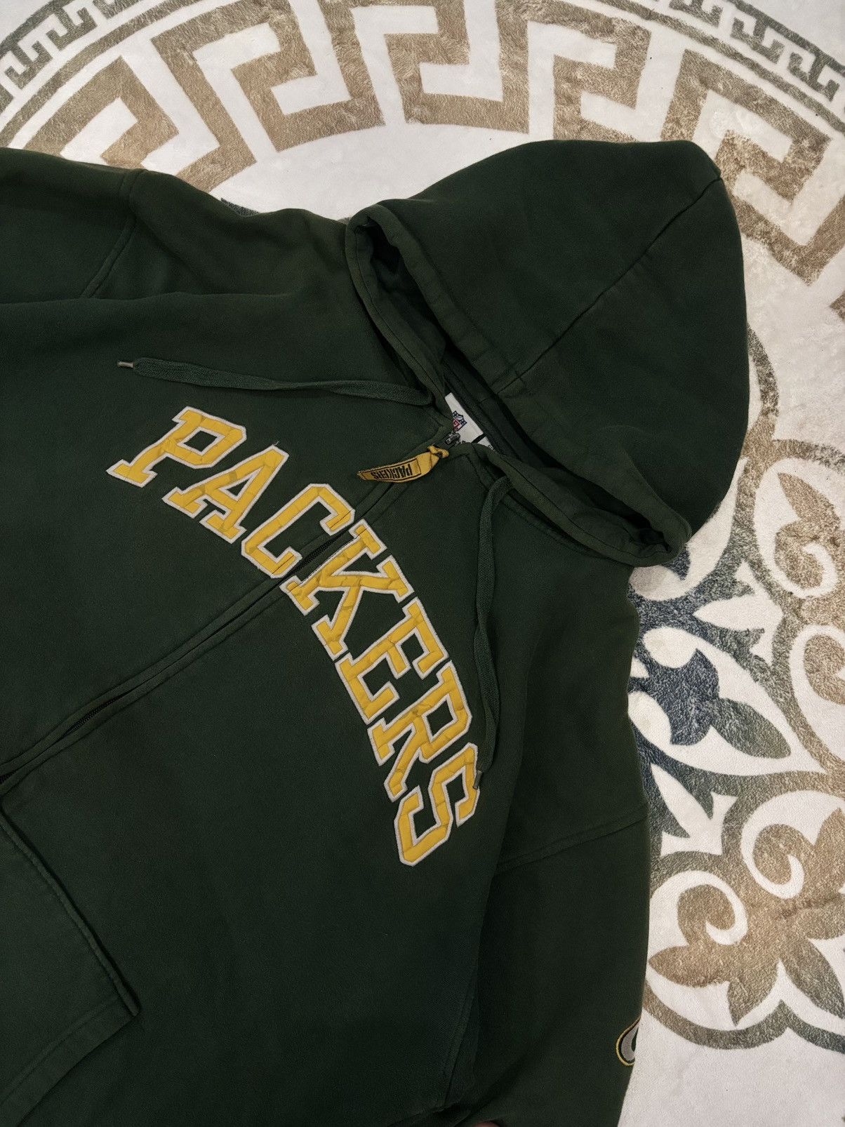 NFL Vintage Green Bay Packers Full-Zip Hoodie - Forest Green Size US XXL / EU 58 / 5 - 2 Thumbnail
