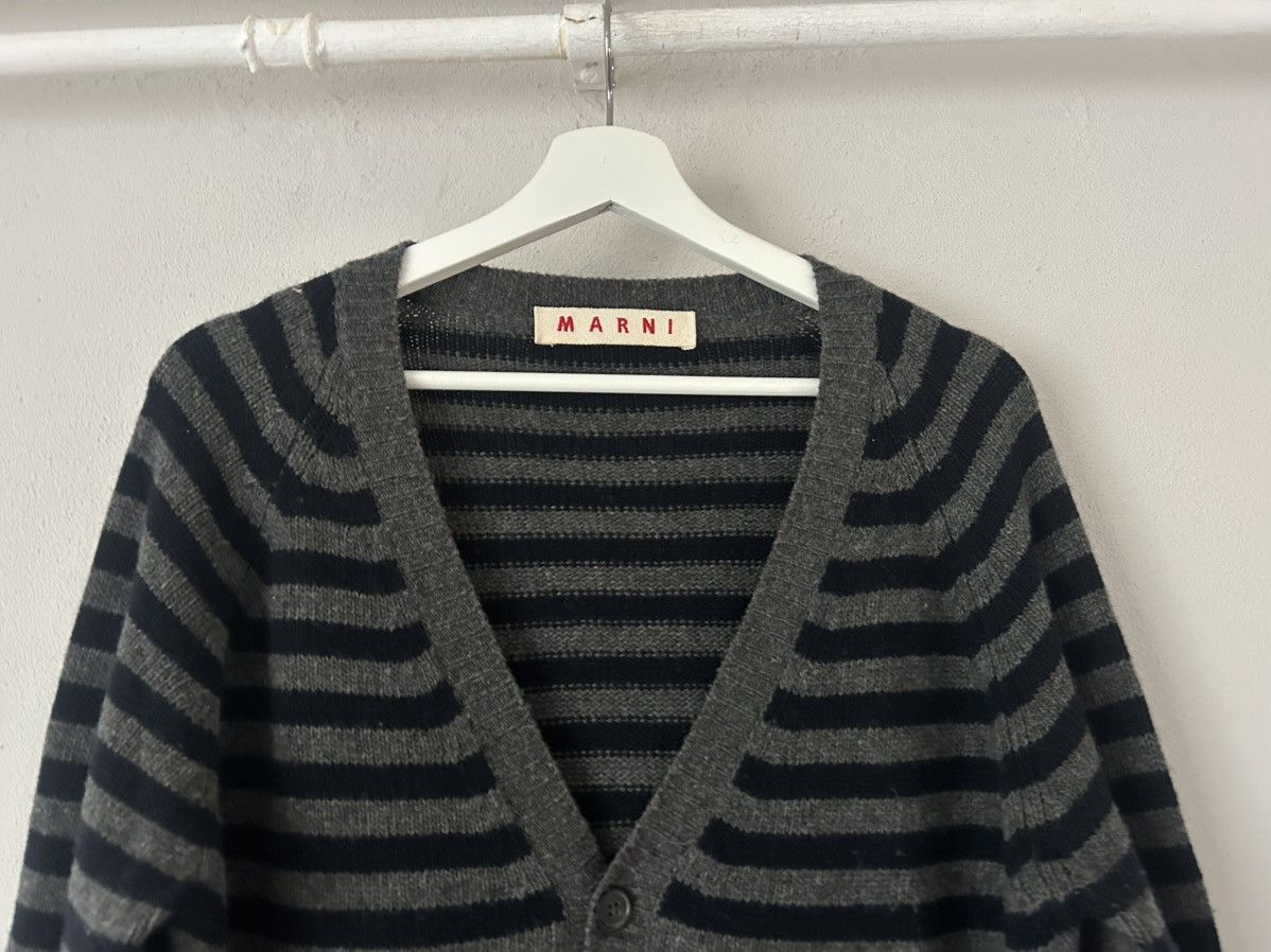 Marni Marni Striped Wool-Cashmere Cardigan Size US M / EU 48-50 / 2 - 3 Thumbnail