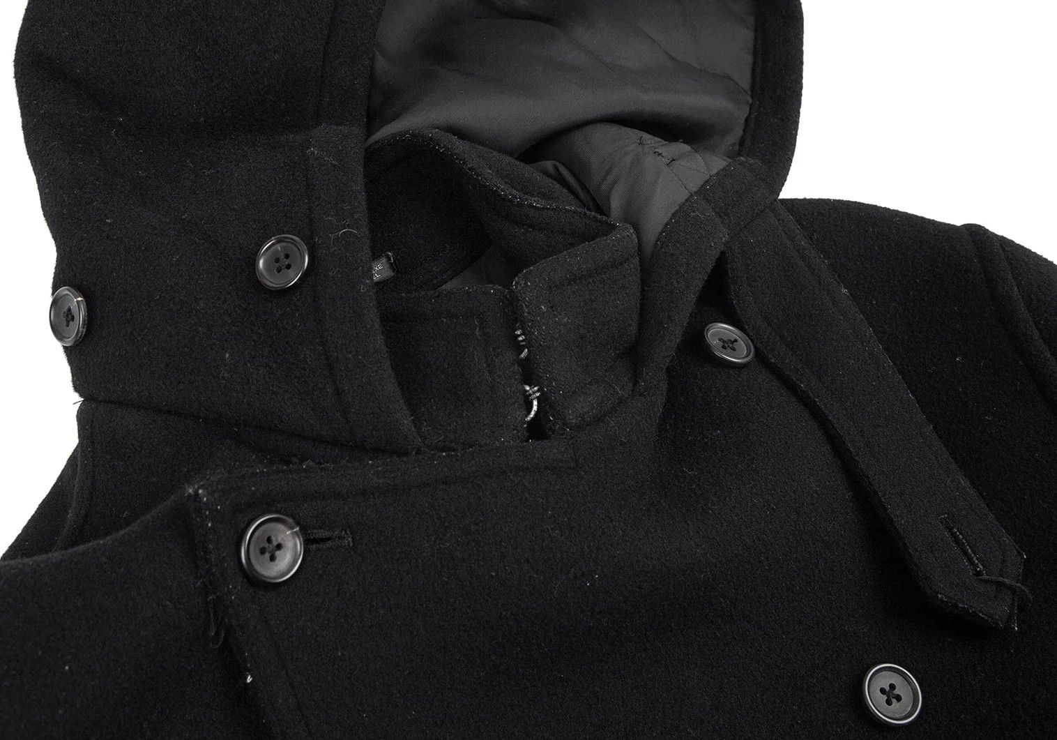 Yohji Yamamoto Yohji Yamamoto Wool Double Hooded Coat Size US M / EU 48-50 / 2 - 5 Thumbnail