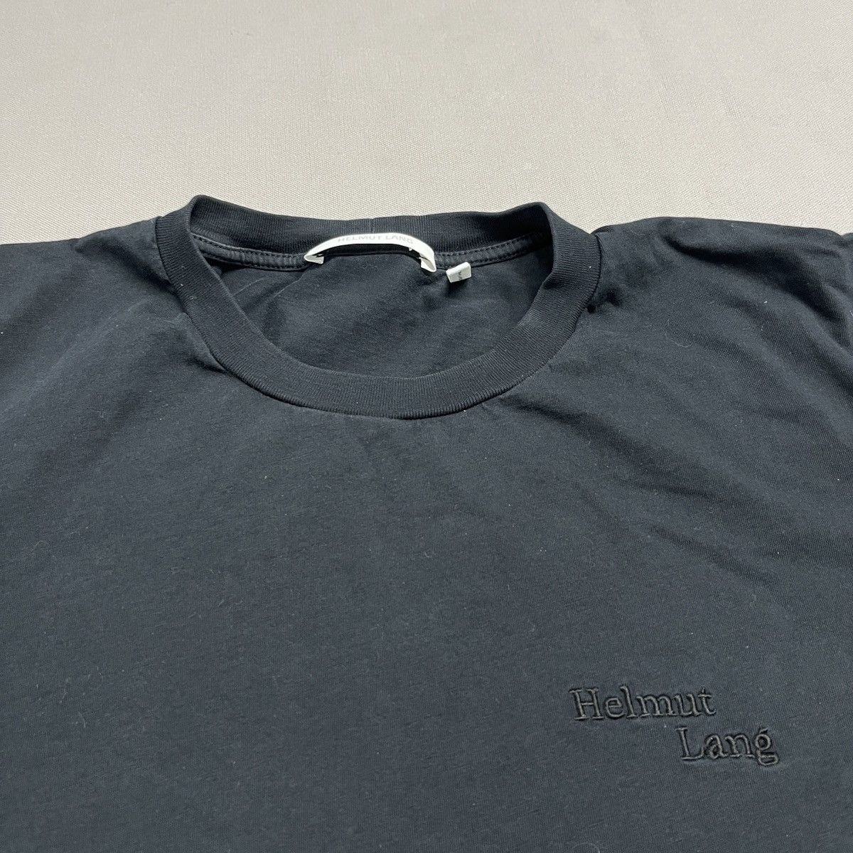 Helmut Lang Helmut Lang Logo Black Tee Size US M / EU 48-50 / 2 - 7 Thumbnail