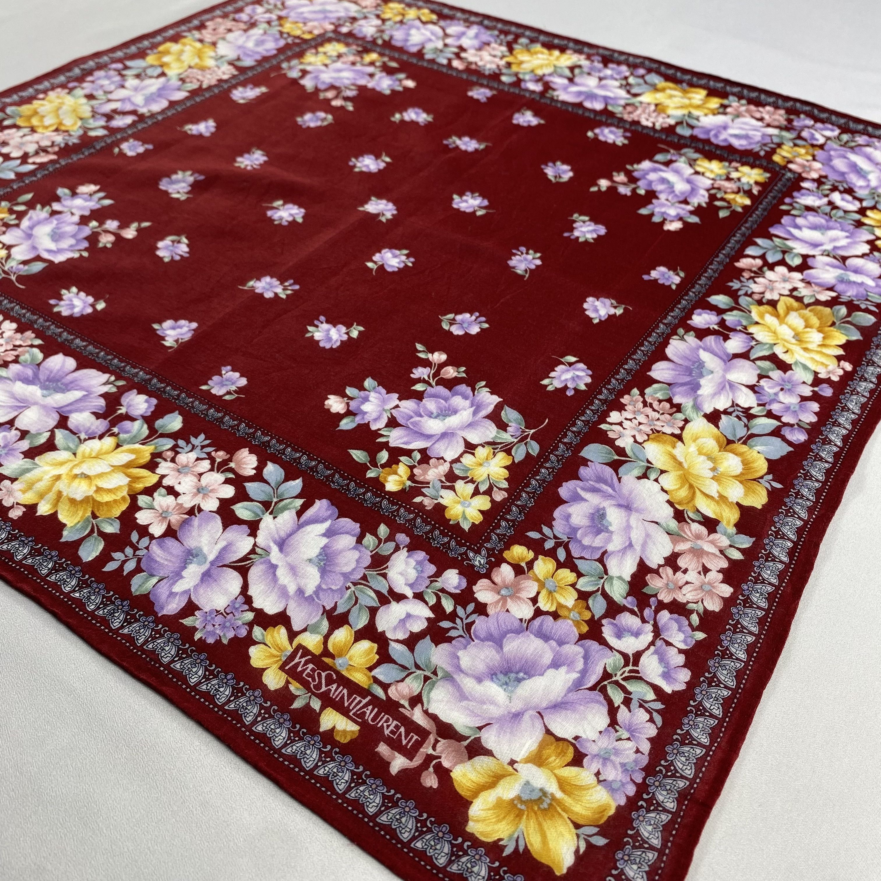 Vintage Yves Saint Laurent Handkerchief / Neckerchief-P1444 Size ONE SIZE - 2 Thumbnail