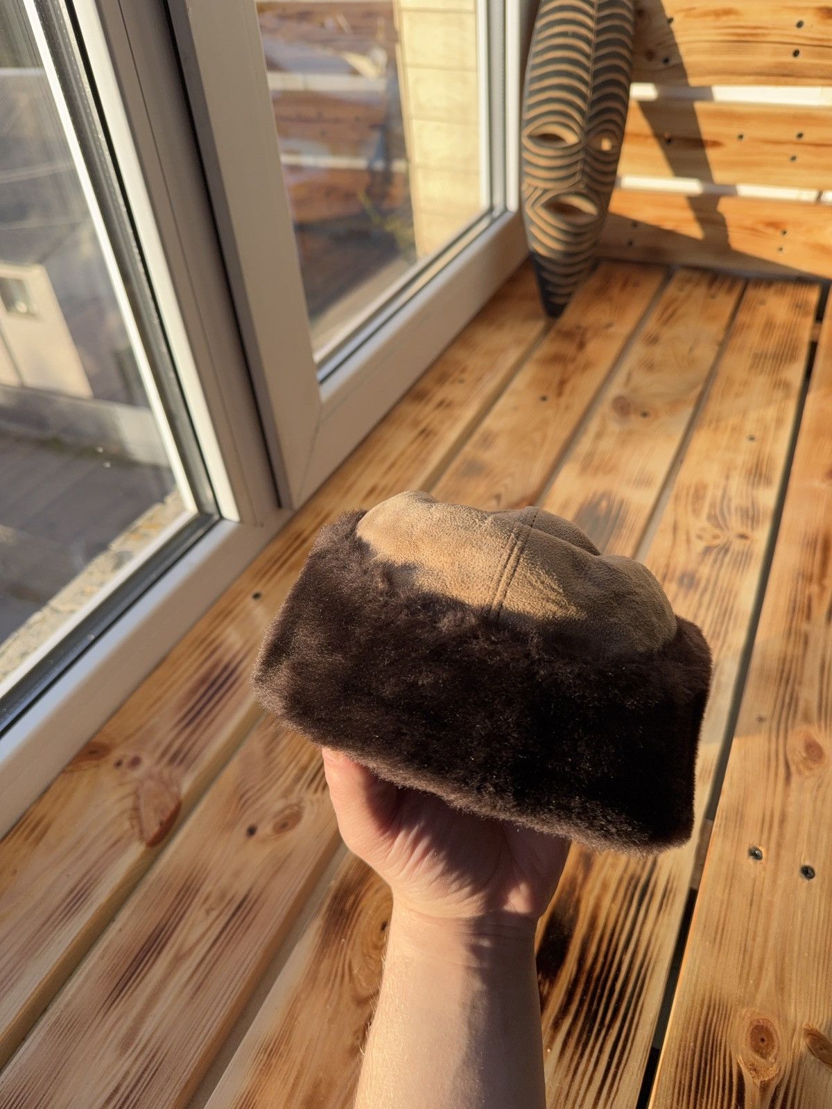 Japanese Brand Retro 90s Vintage Furst Faux Suede Fur Earflap Winter Cap Size ONE SIZE - 6 Thumbnail