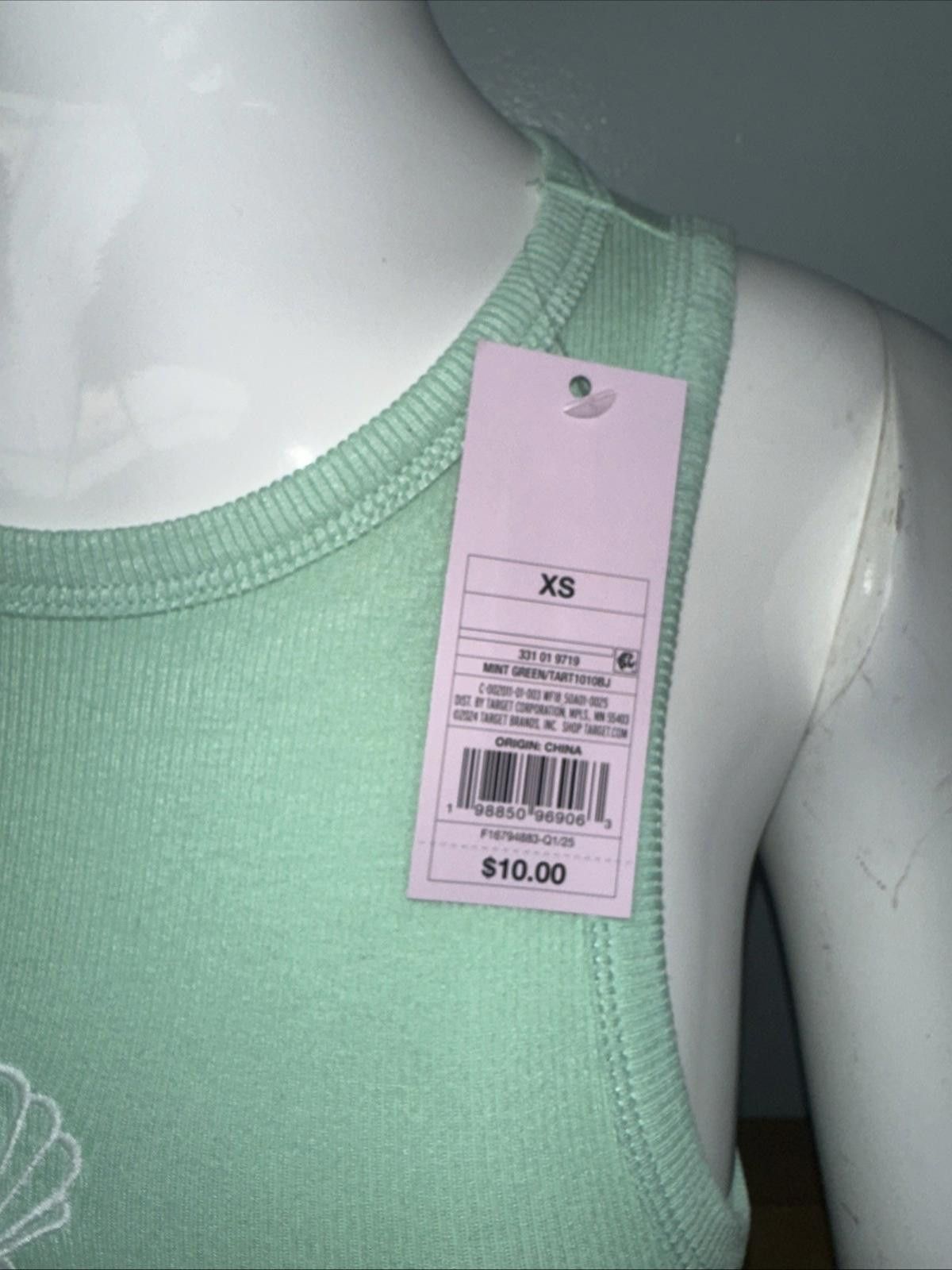 Other Wild Fable Mint Green Tank Top with Shell Motif Size XS Size XS / US 0-2 / IT 36-38 - 3 Thumbnail