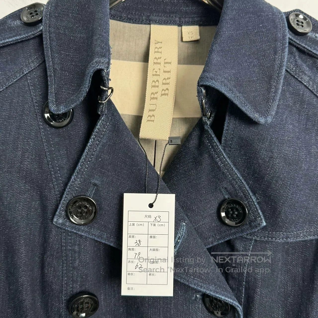 Burberry Burberry Denim Trench Coat XS. Size XS / US 0-2 / IT 36-38 - 3 Thumbnail