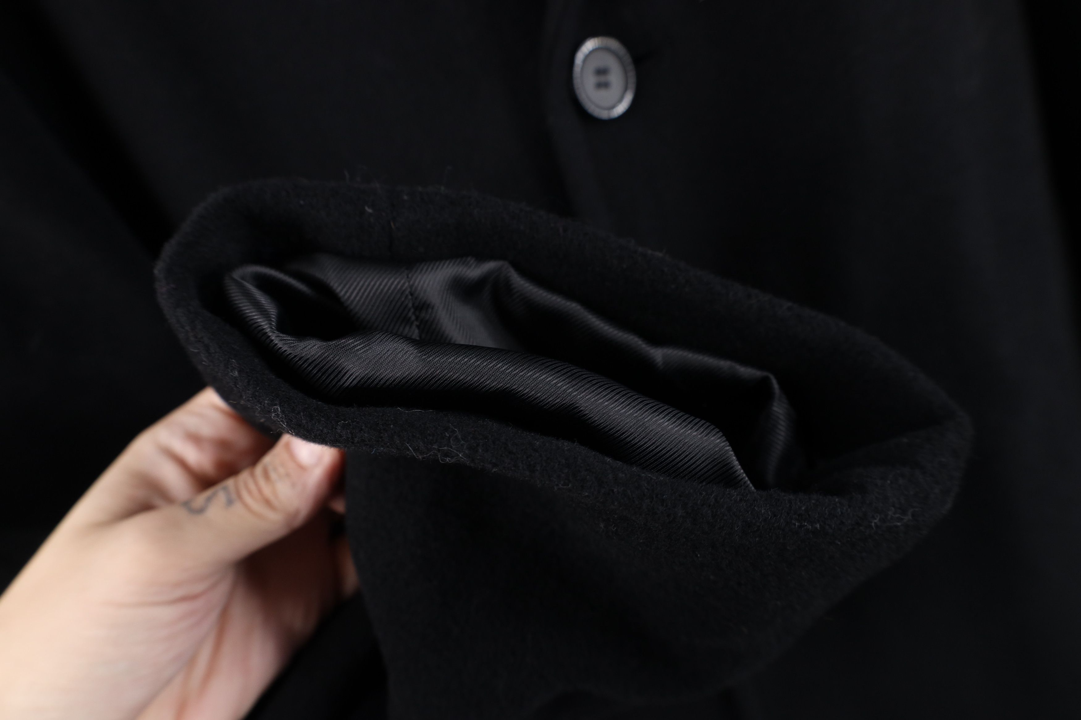 Ralph Lauren Vintage Ralph Lauren Full Button Overcoat Jacket Black Size US L / EU 52-54 / 3 - 7 Thumbnail