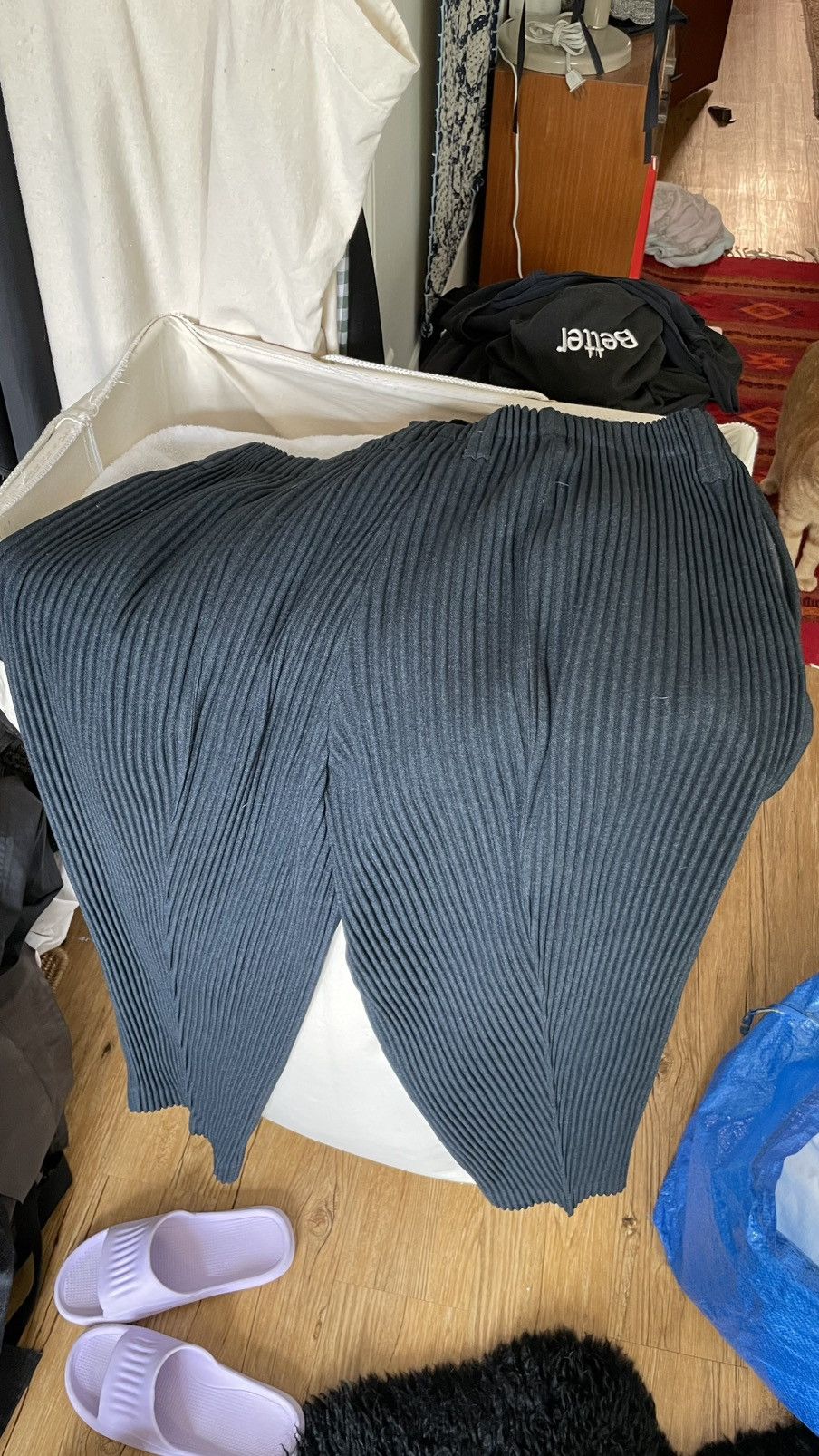 Homme Plisse Issey Miyake Issey Miyake Homme Plisse Pleated Pants Wool Like Size US 34 / EU 50 - 4 Thumbnail