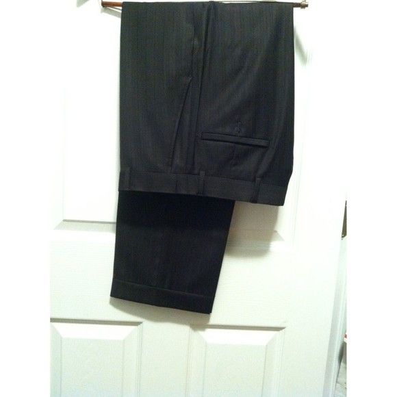 PAULO SOLARI MEN'S NEW DARK BROWN 100%WOOL 2PC SUIT SIZE:38S