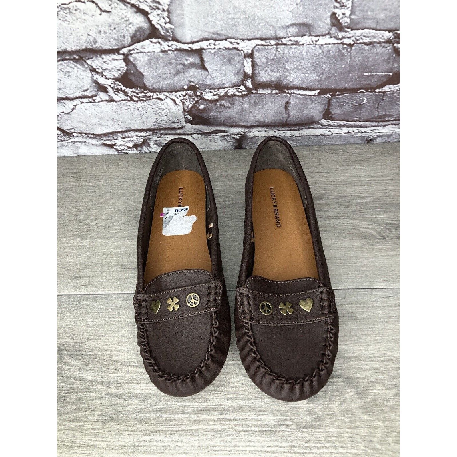 Lucky Brand Lucky Brand LP-Astuddi Brown Leather Peace Heart Clover Loaf Size US 8 / IT 38 - 2 Thumbnail