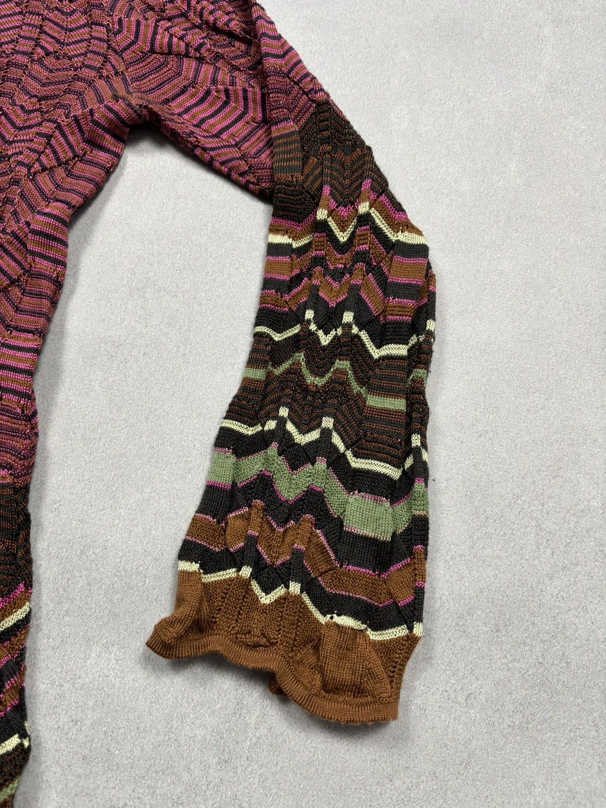 Missoni M Missoni Multicolor Zigzag Knit Sweater Tunic Long Sleeve Size S / US 4 / IT 40 - 3 Thumbnail